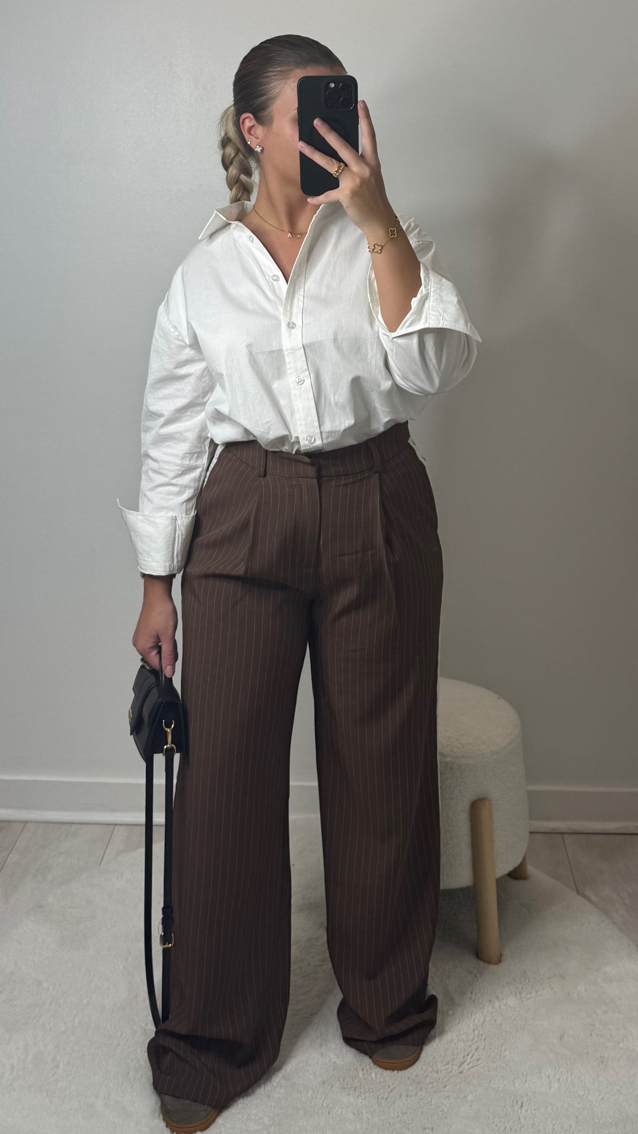 Pantalon rayé choco