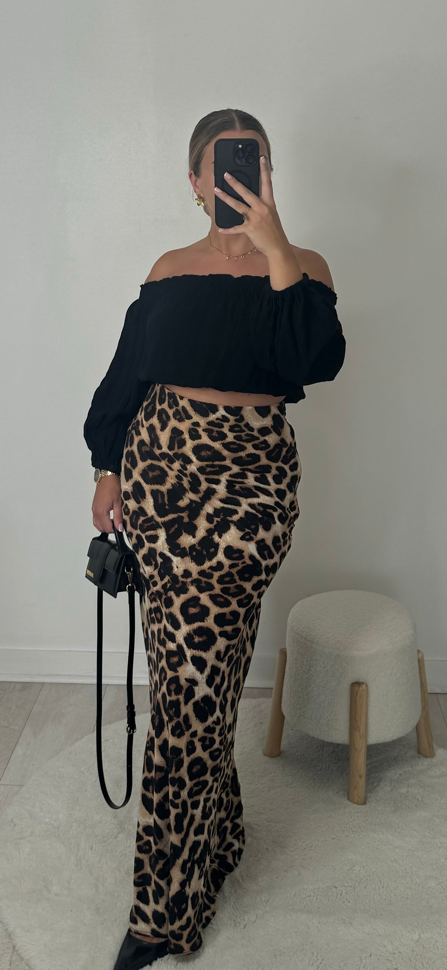 Jupe extra longue léopard