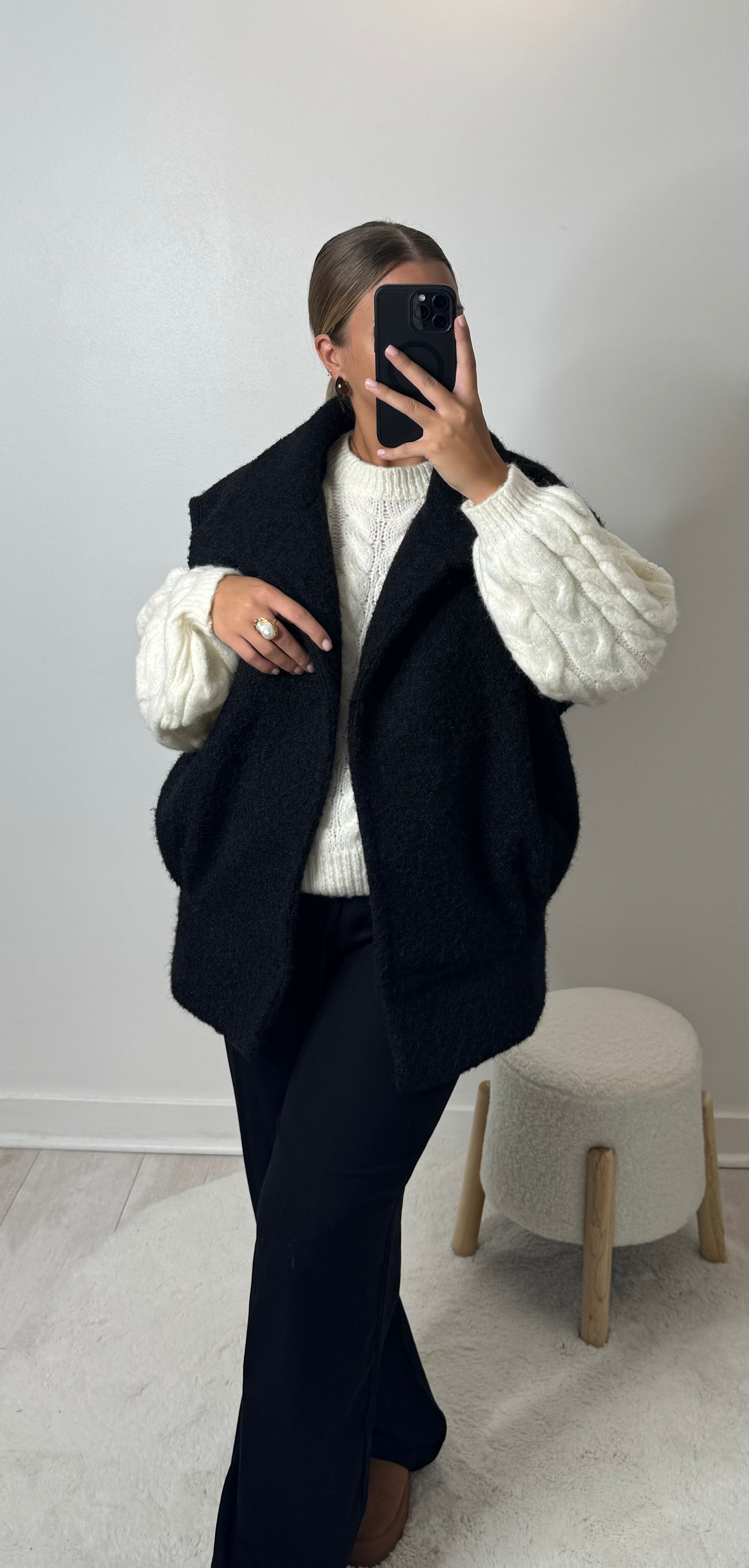 Veste sans manches ouverte