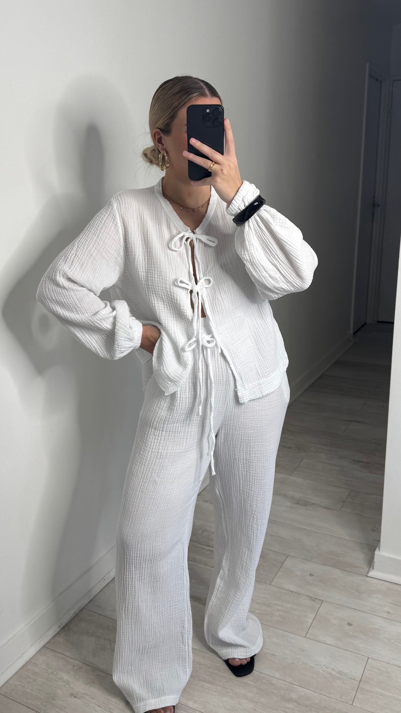 Ensemble gaze W - blanc