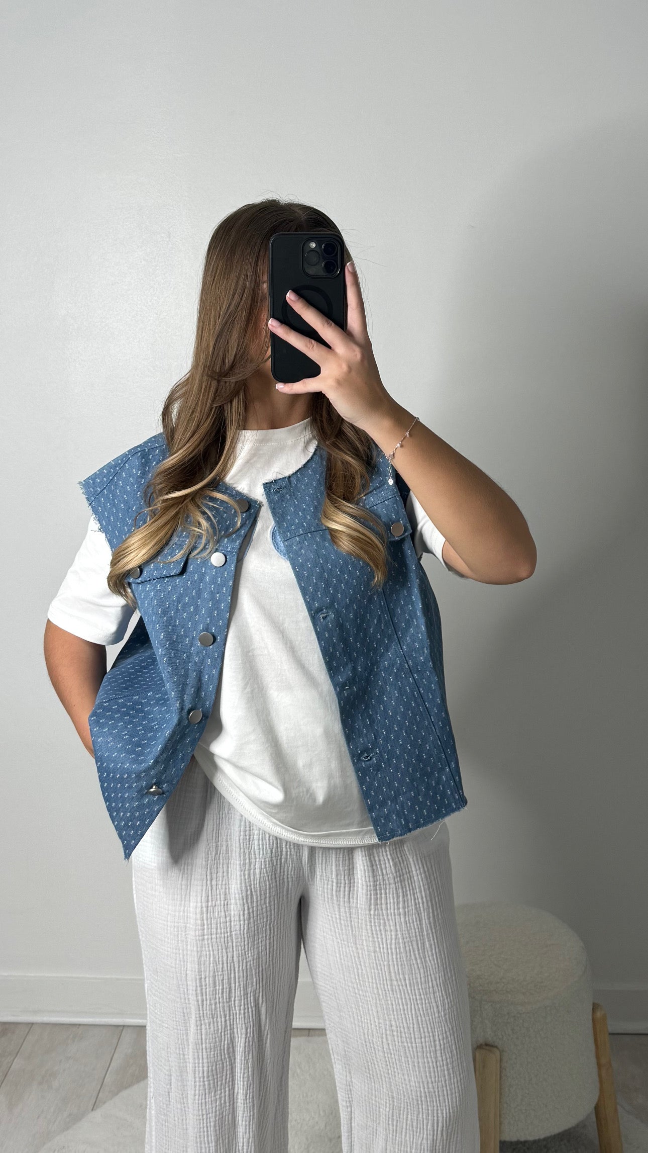 Veste en jean sans manches