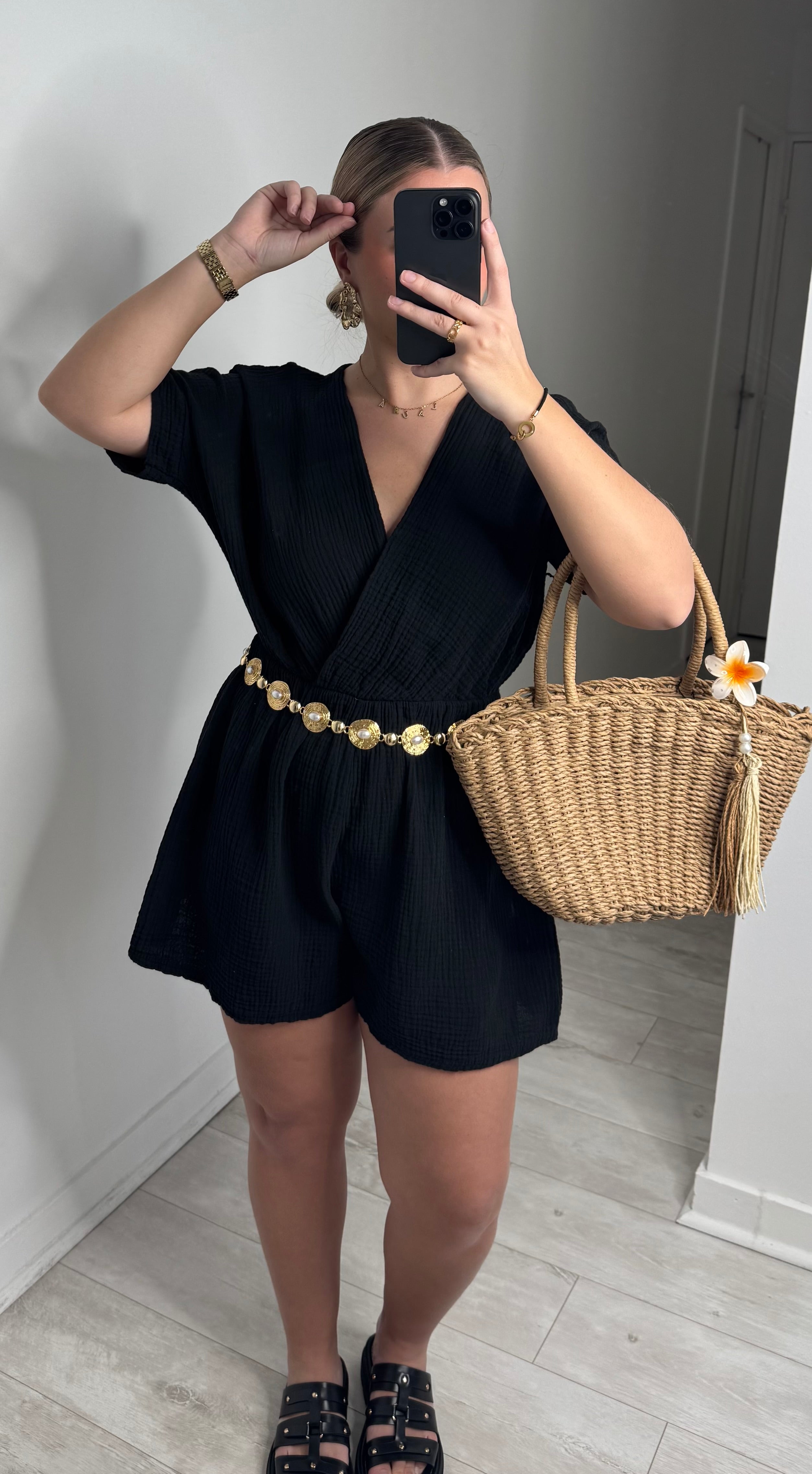 Combinaison short - noir