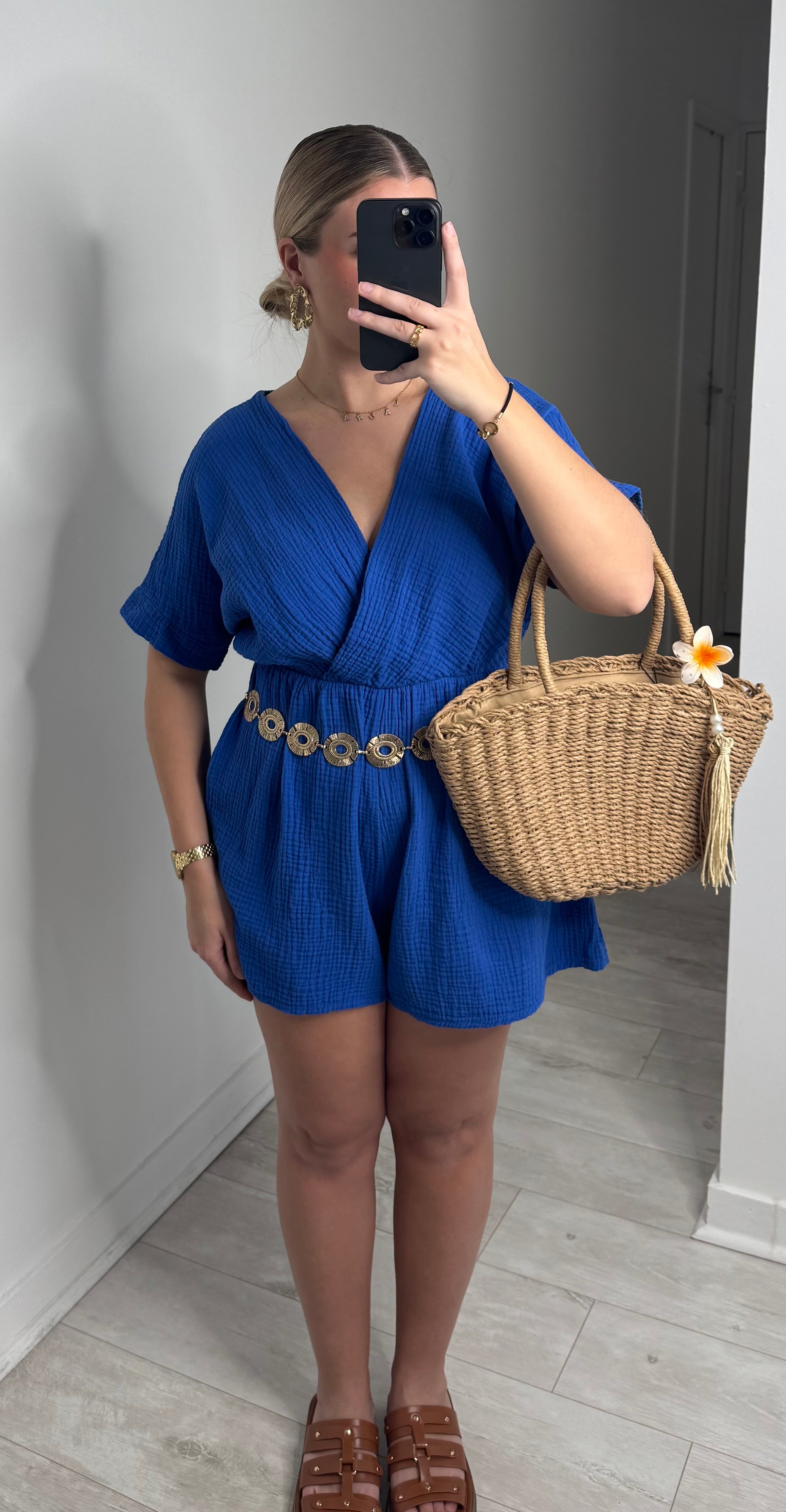 Combinaison short - bleu roi