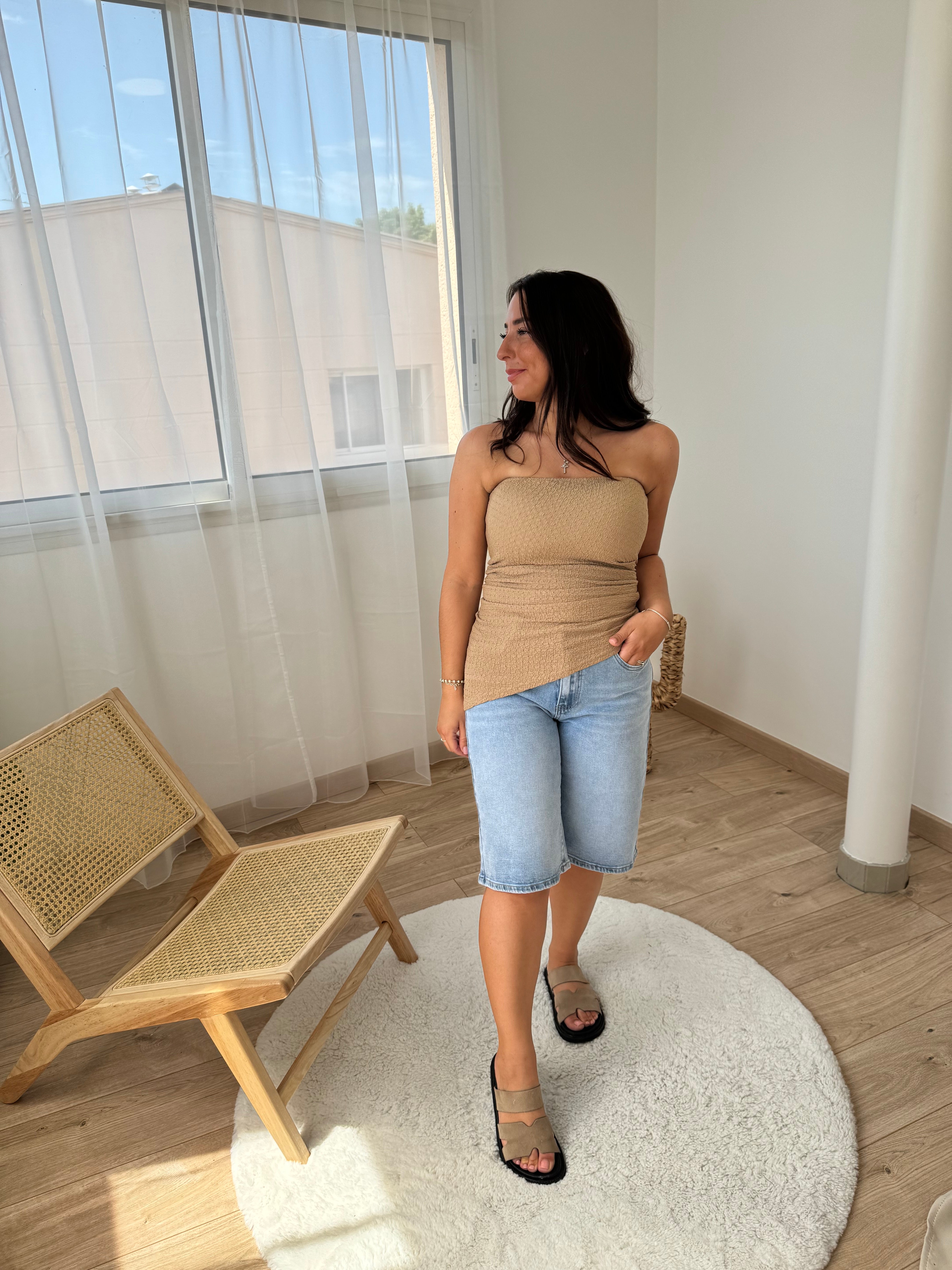 Top bustier asy - taupe