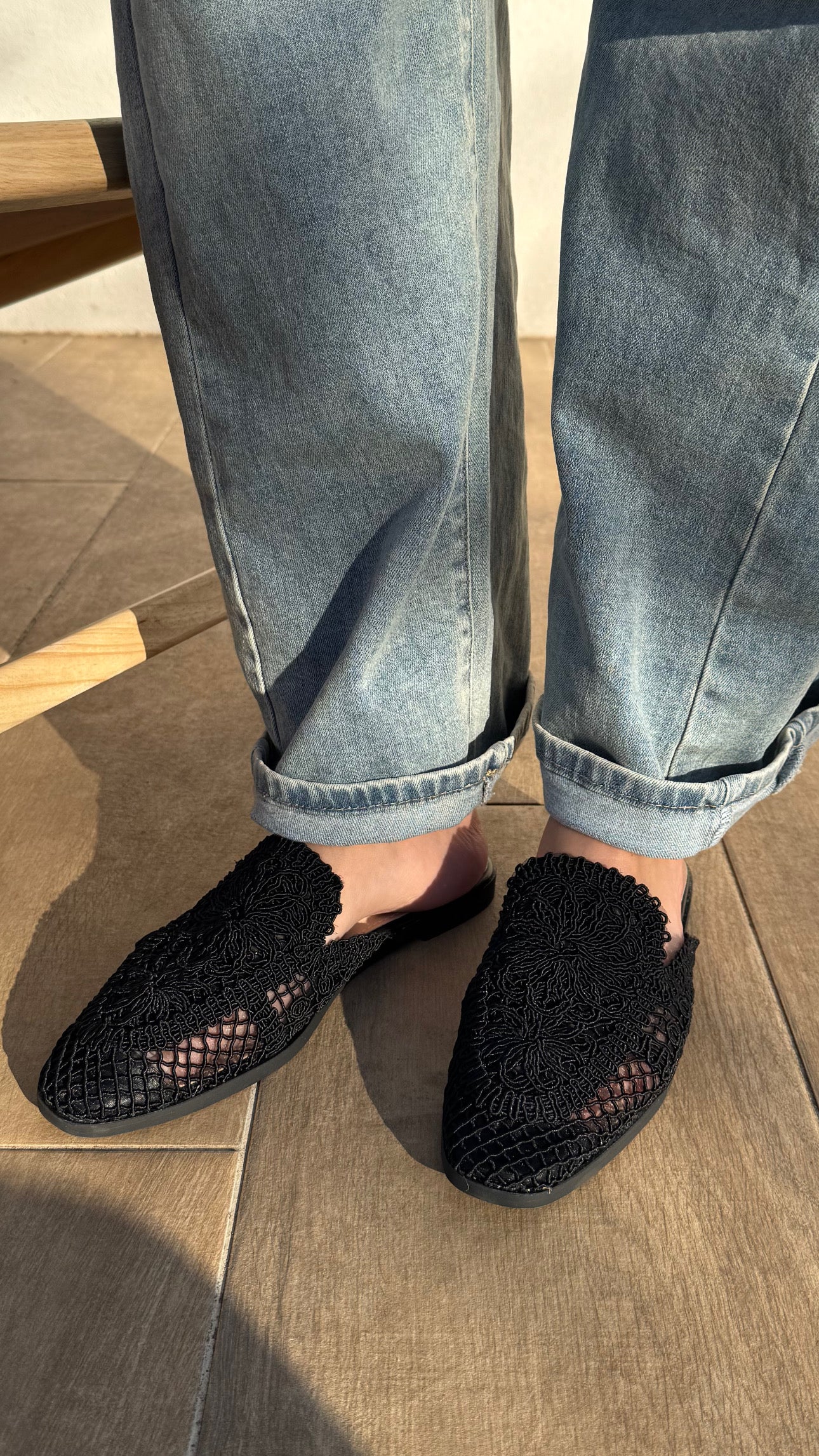 Mules ouvertes - noir