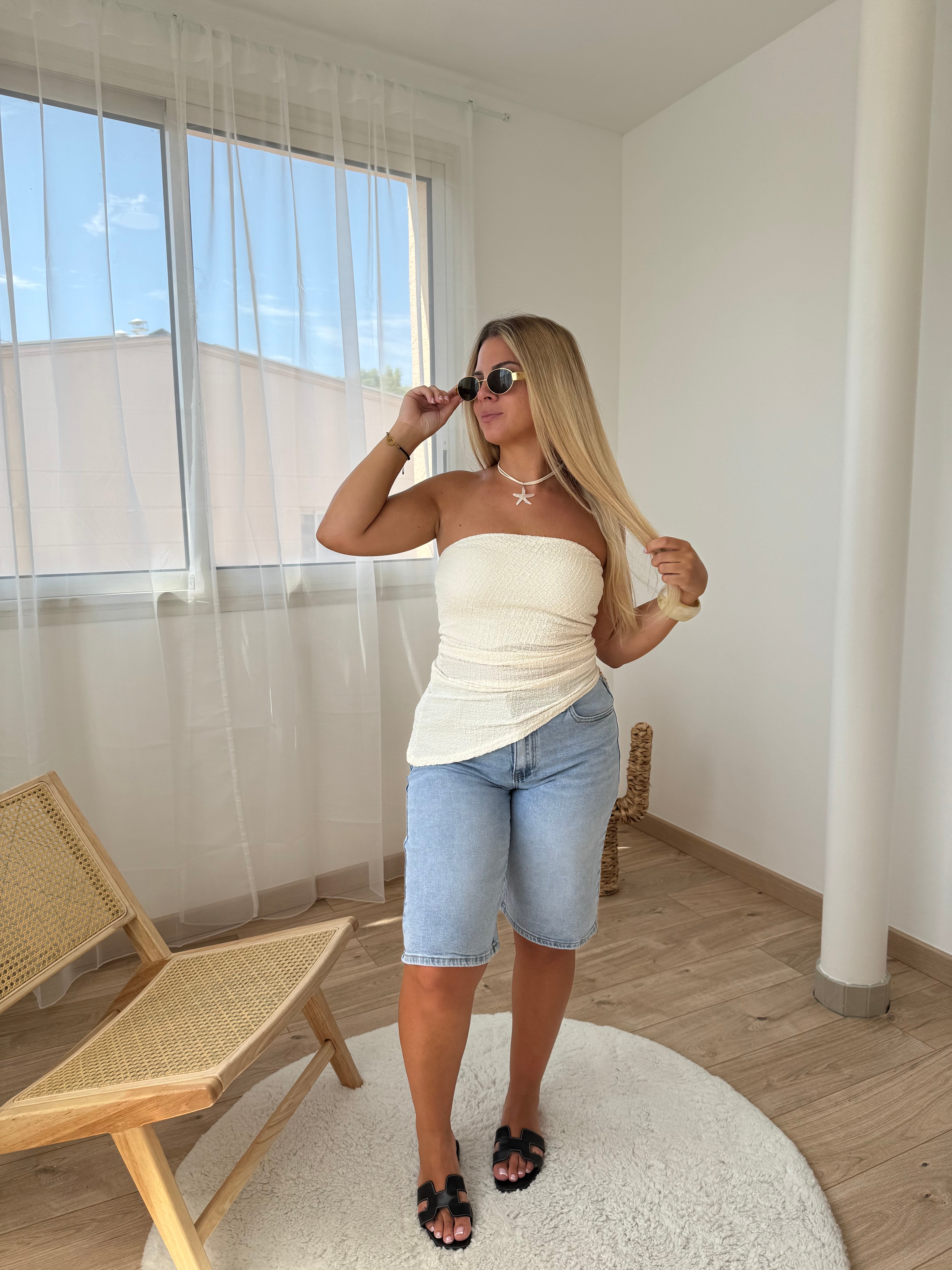 Top bustier asy - écru