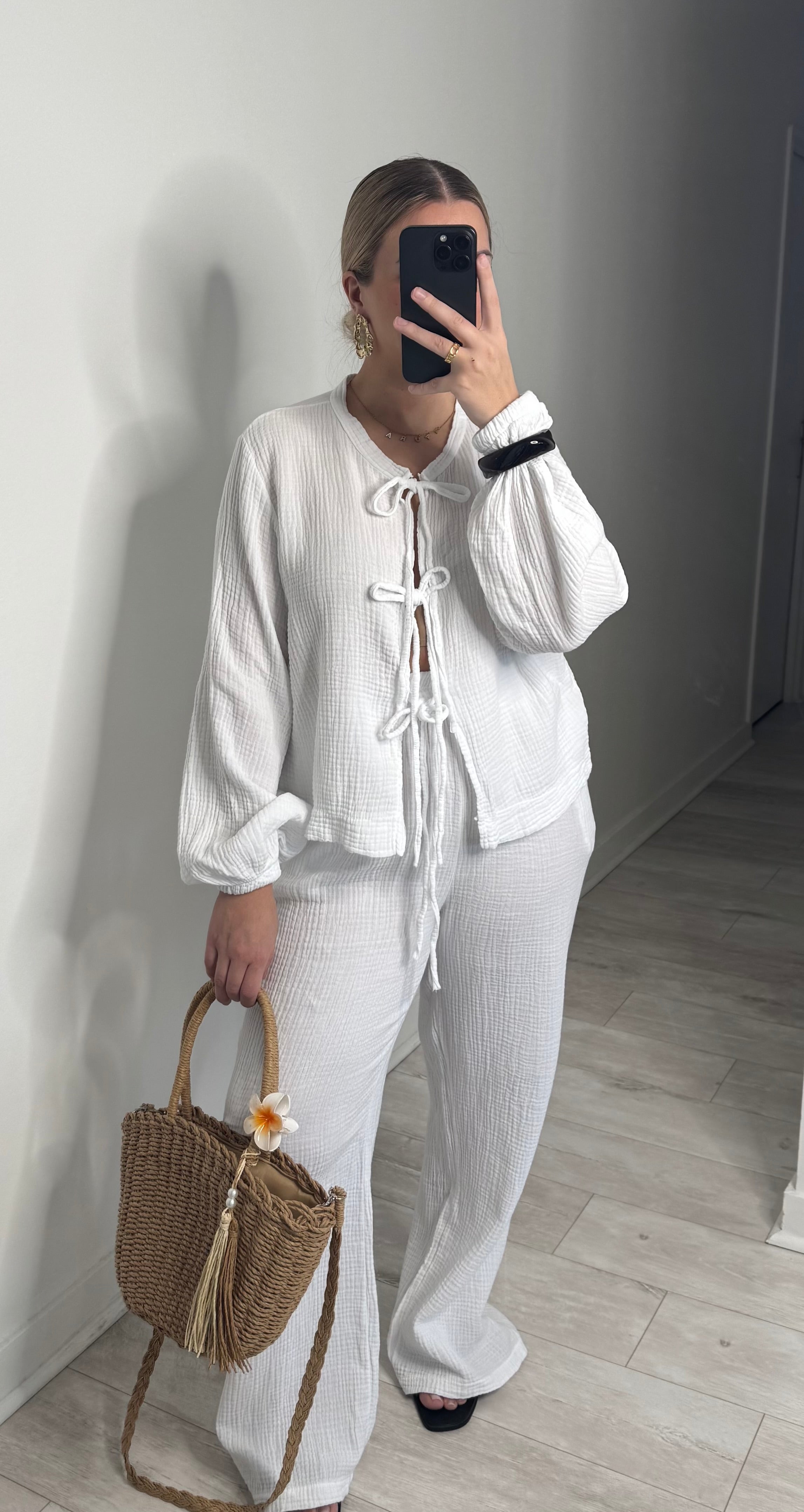 Ensemble gaze W - blanc