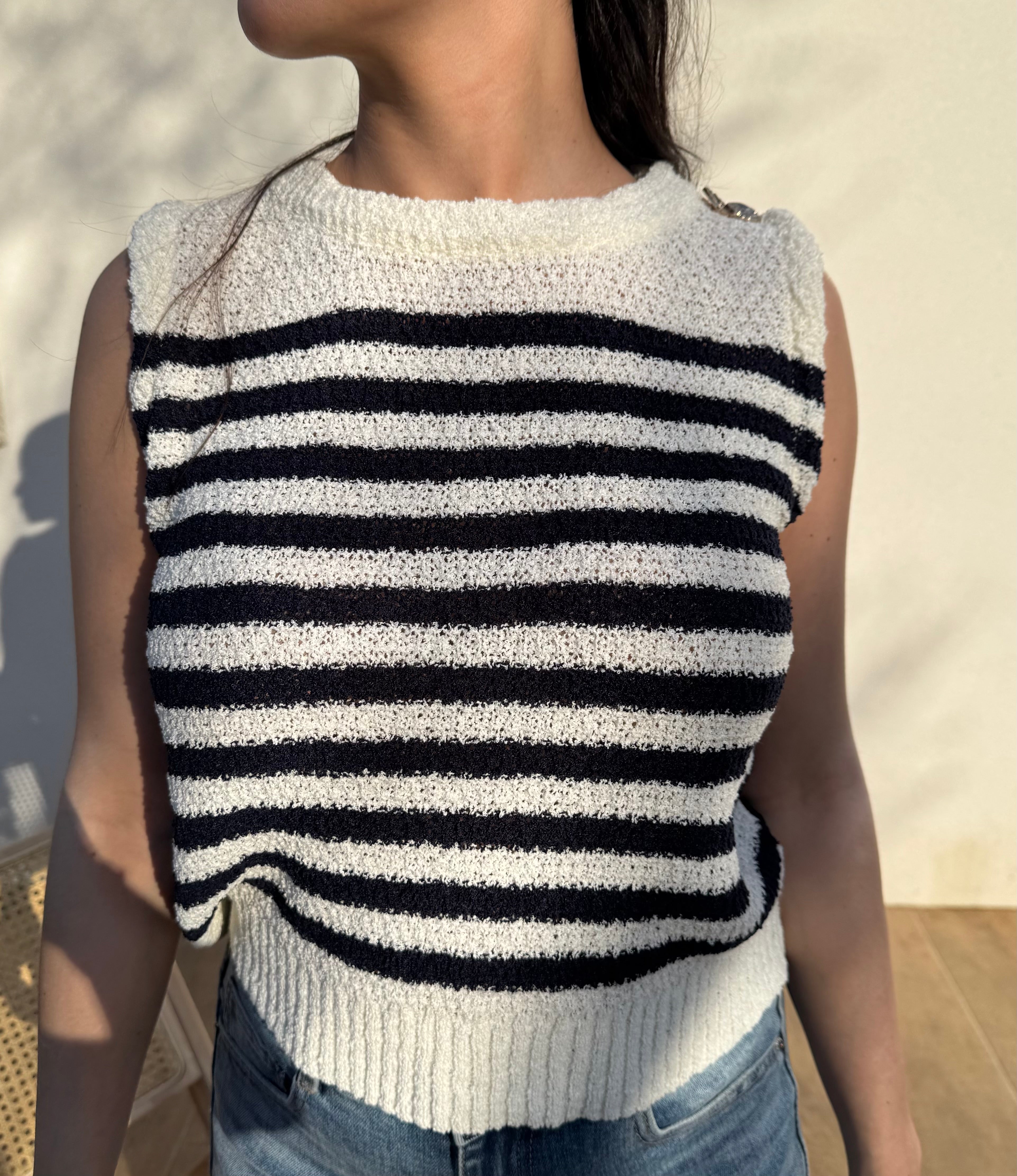 Top tricot - bleu