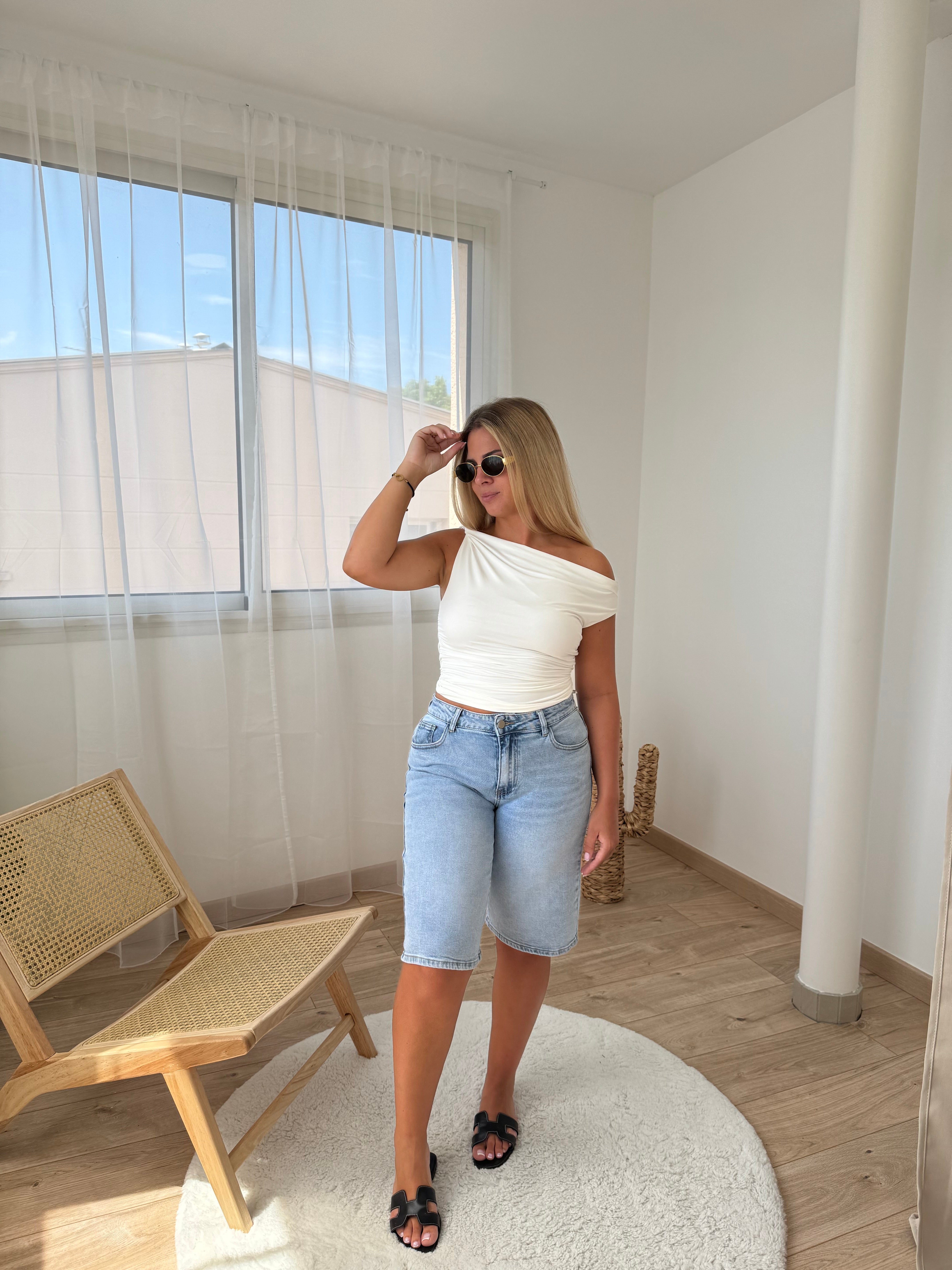 Top asymétrique - blanc