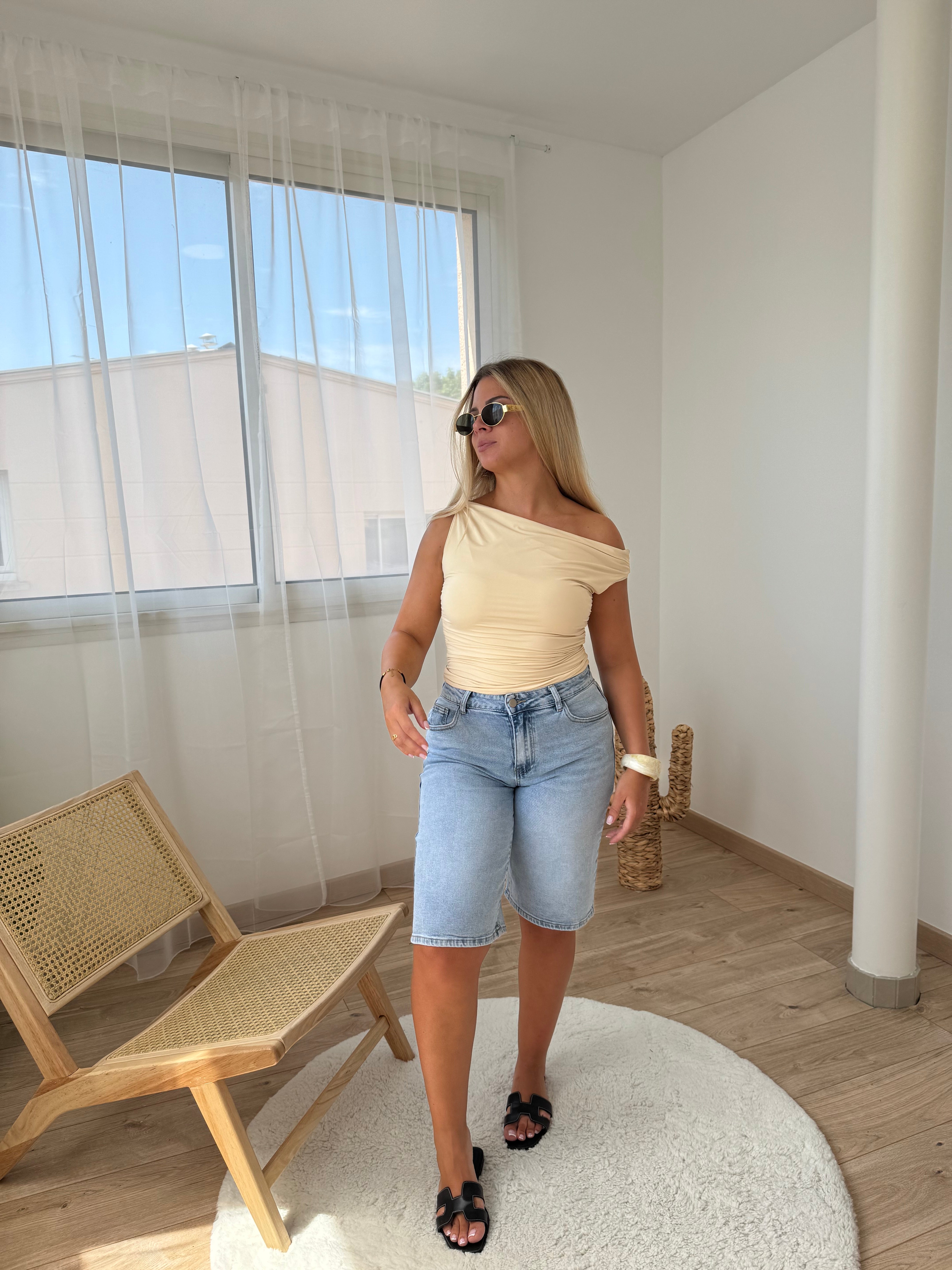 Top asymétrique - beige