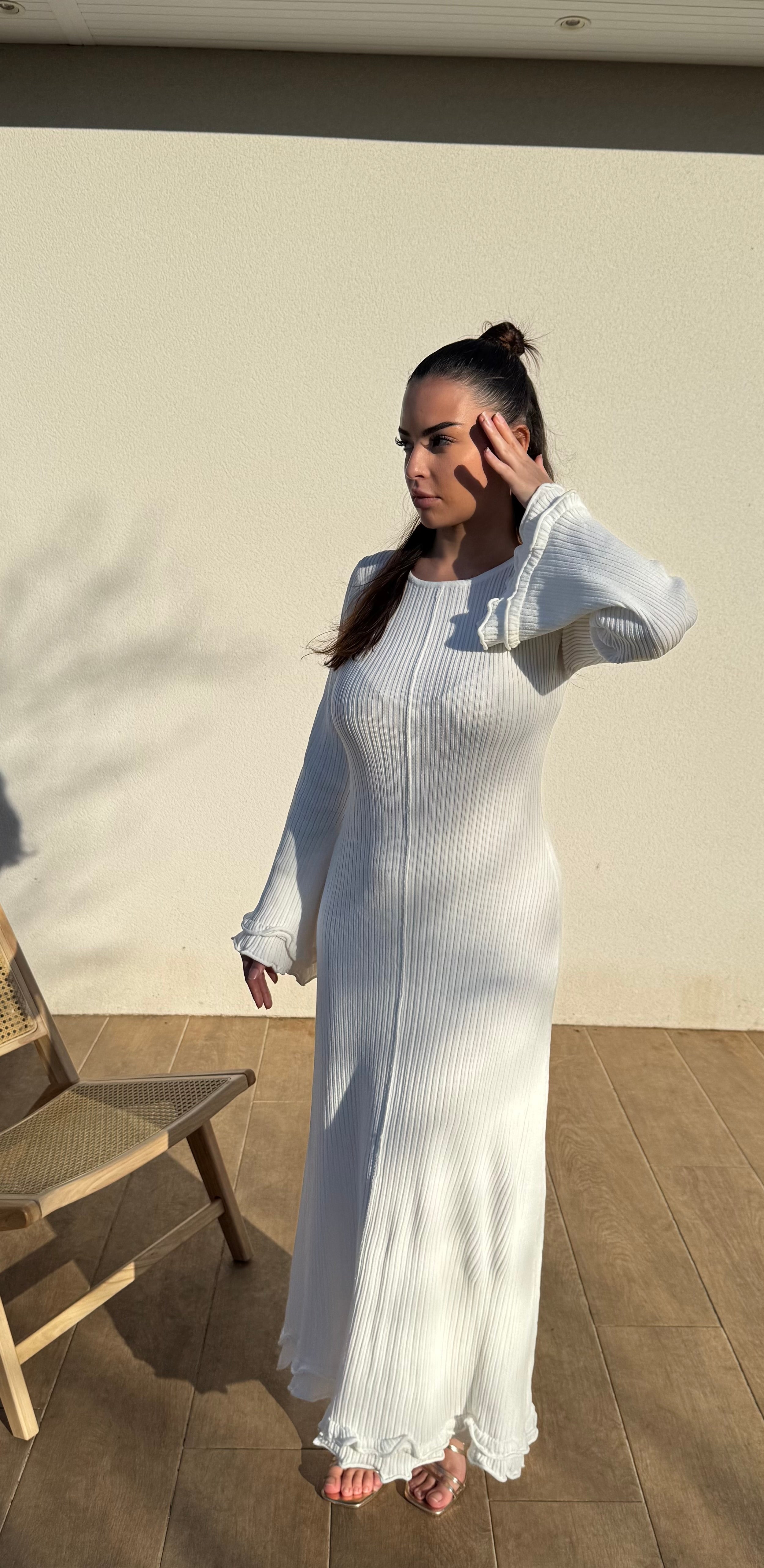 Robe NAO dos nu - blanc