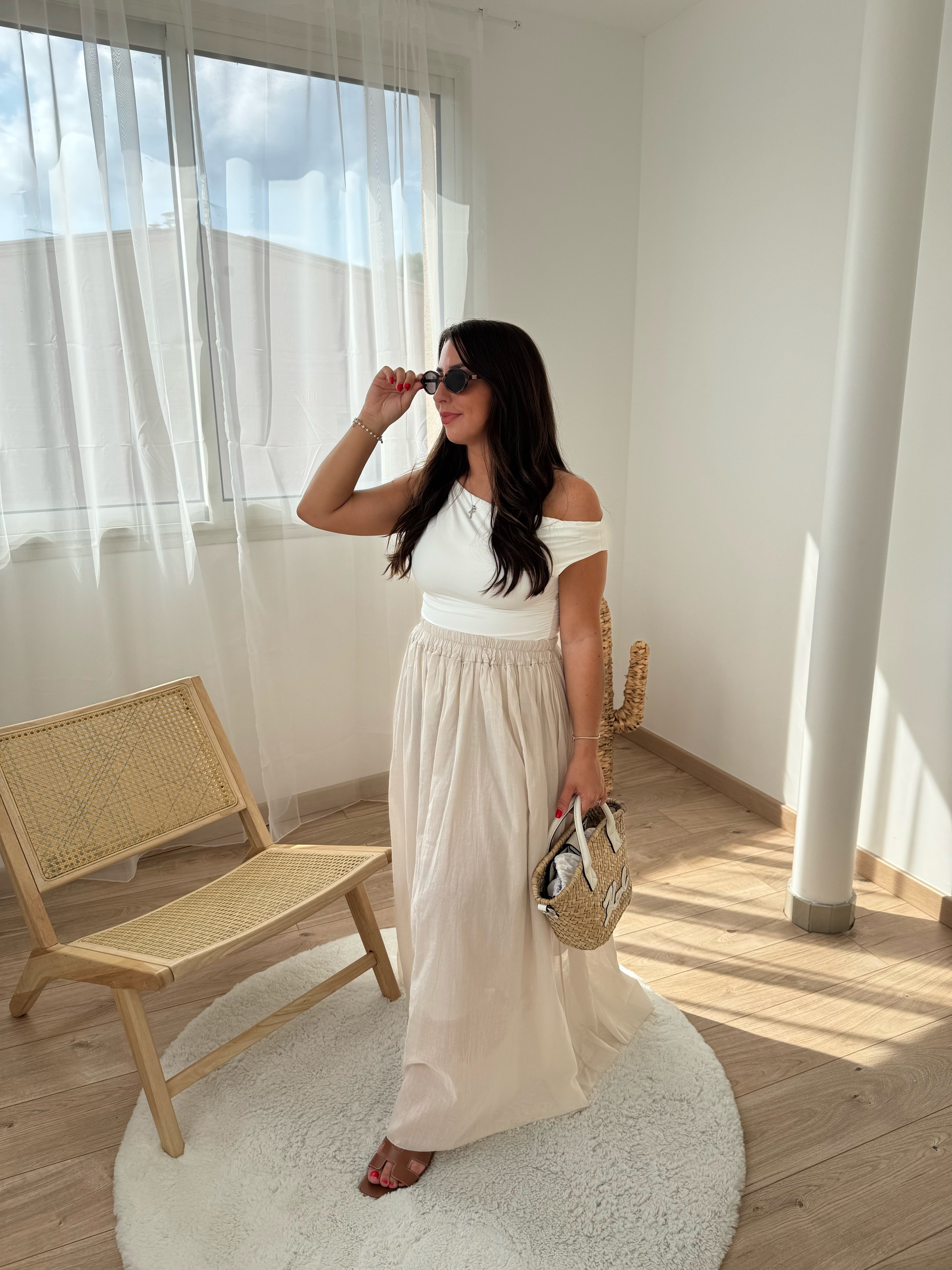 Jupe longue CASS - beige