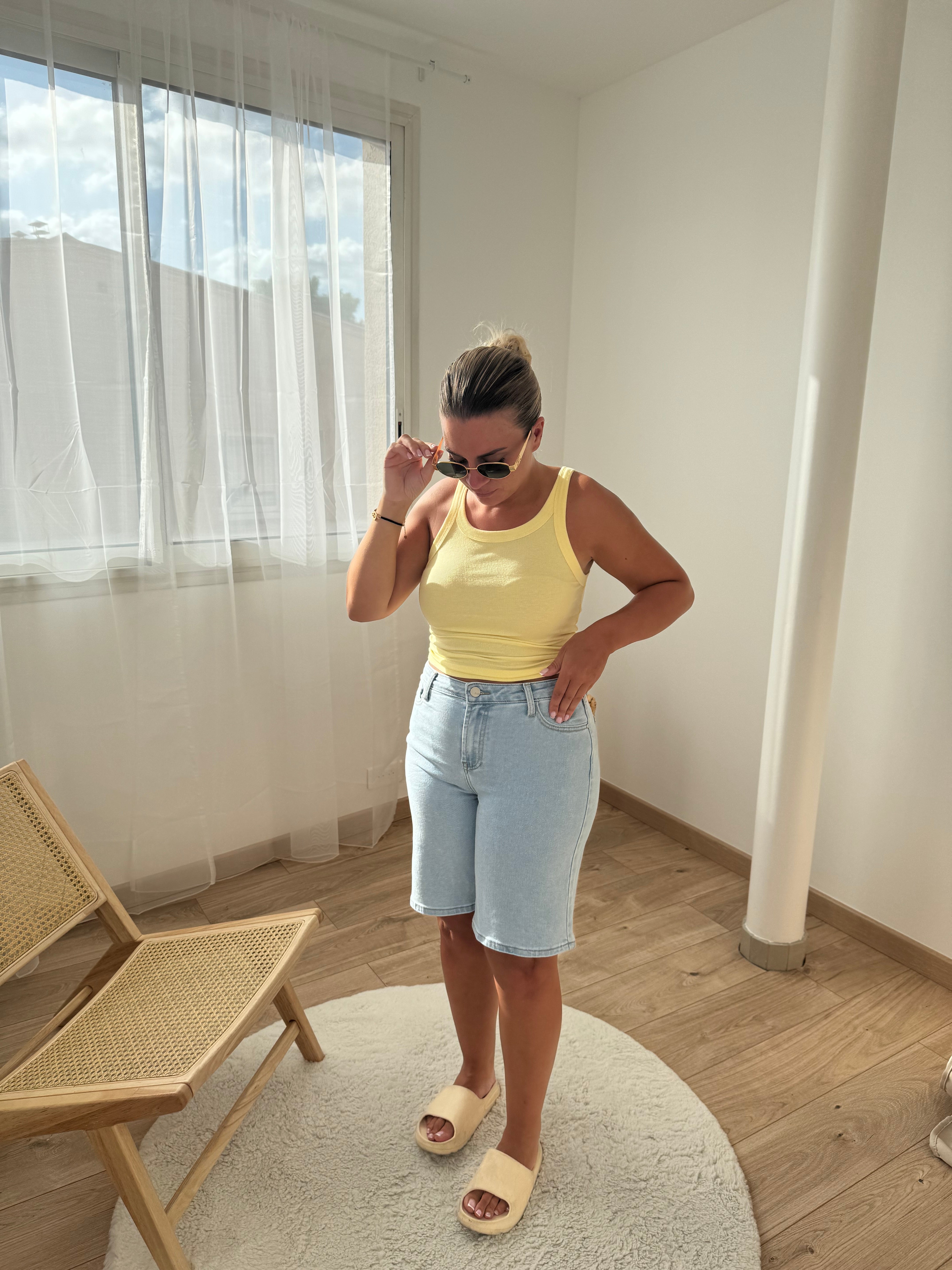 Bermuda en jean2 - bleu clair