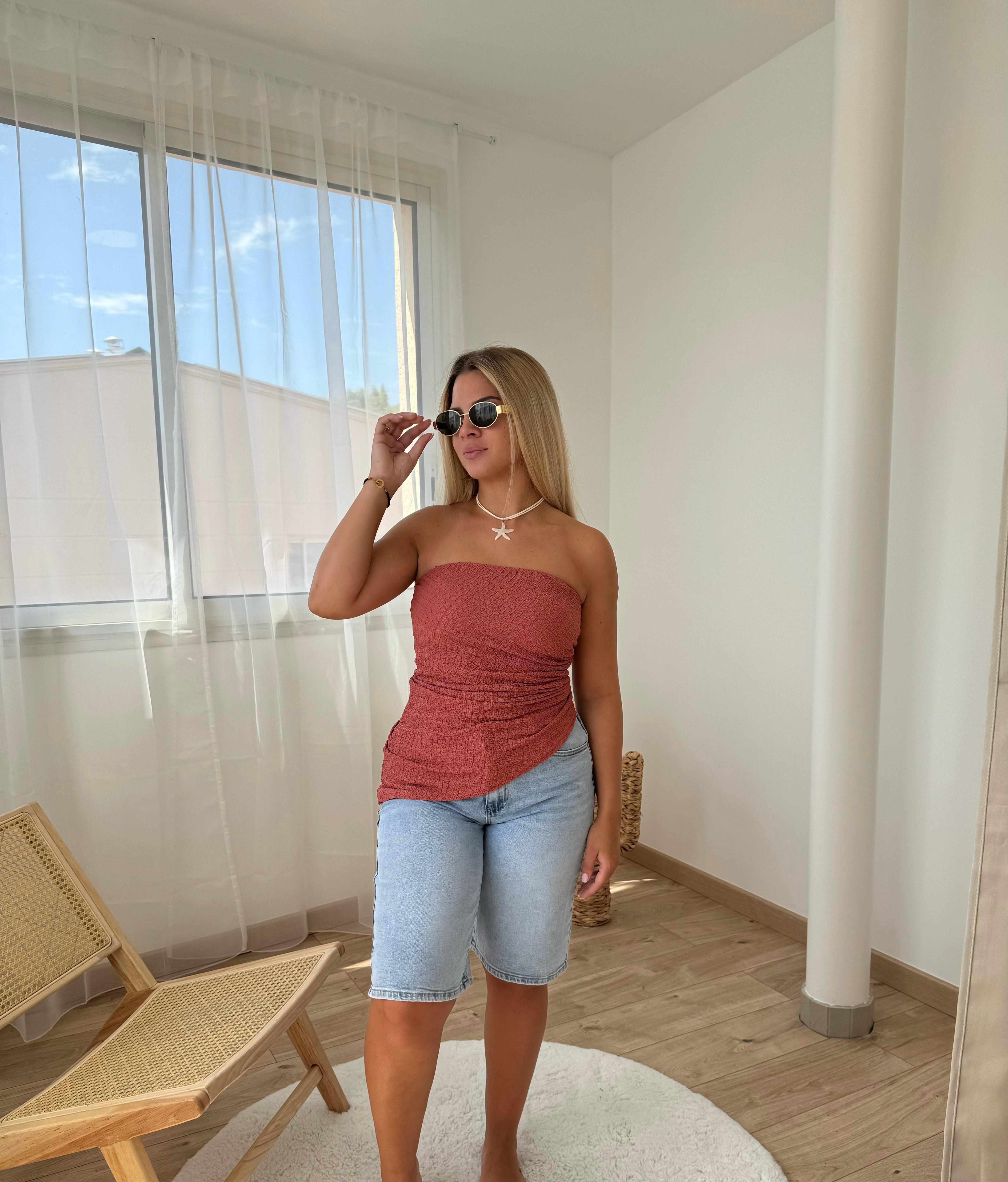 Top bustier asy - terracota