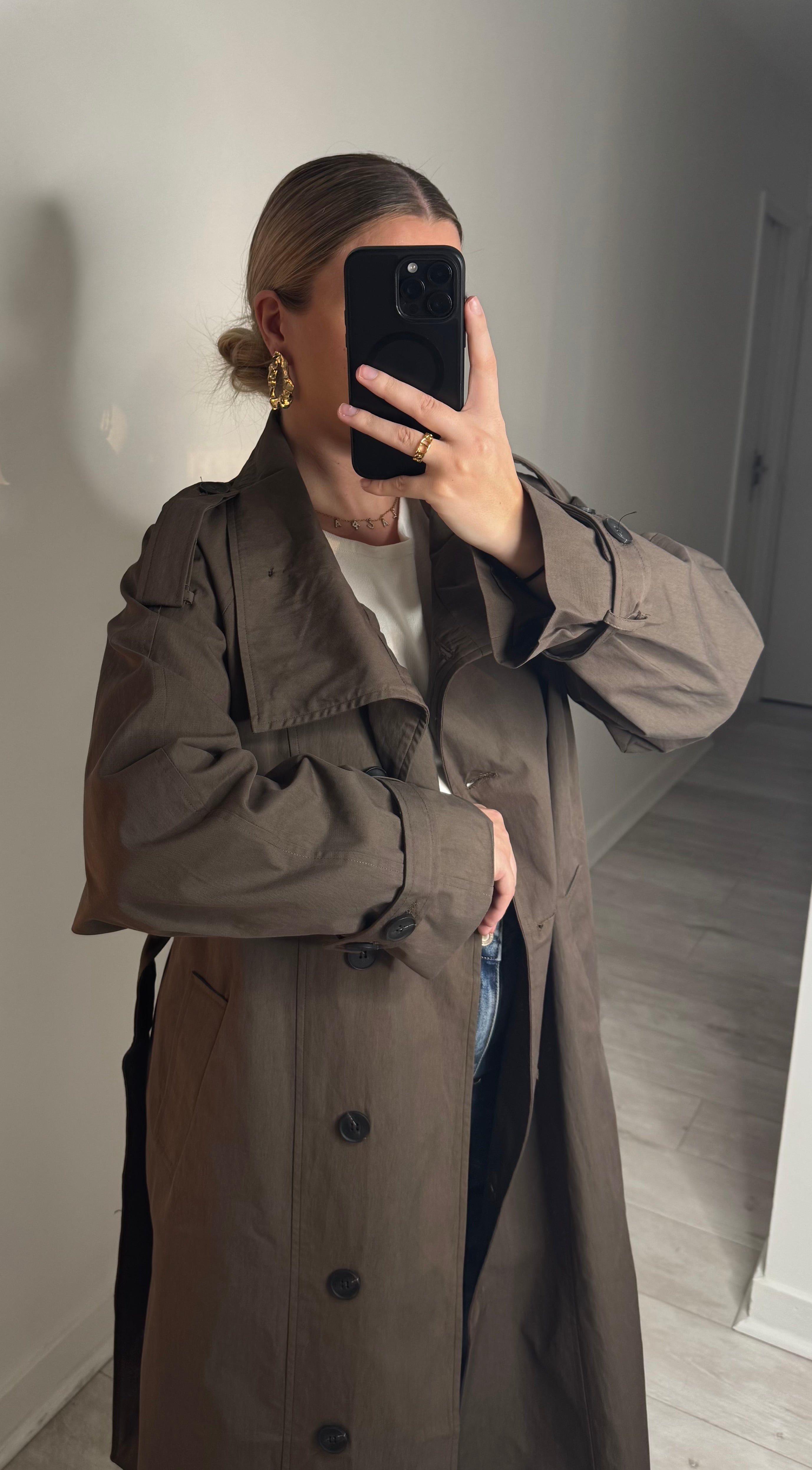 Trench long - marron