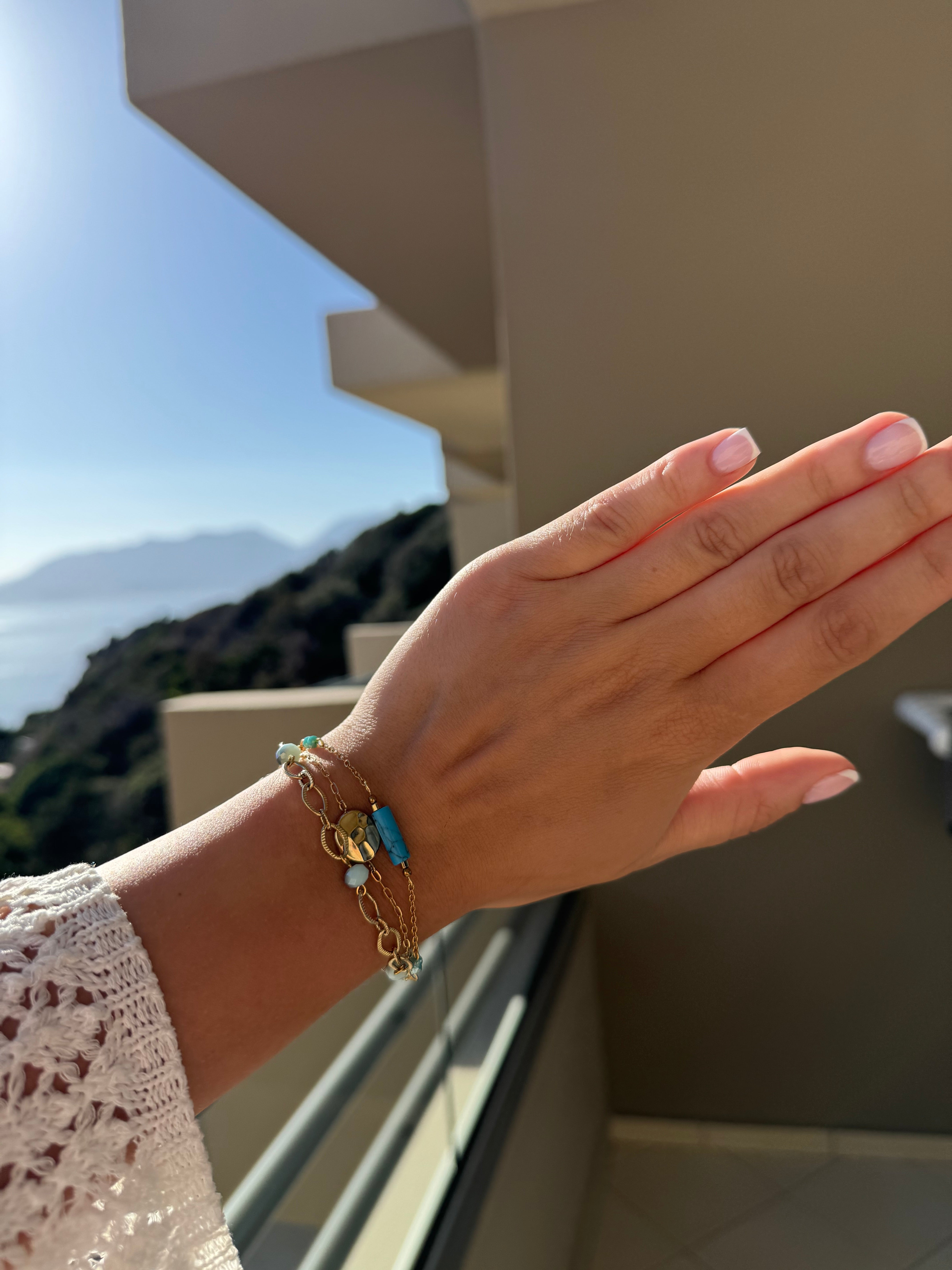 Bracelet crête - bleu