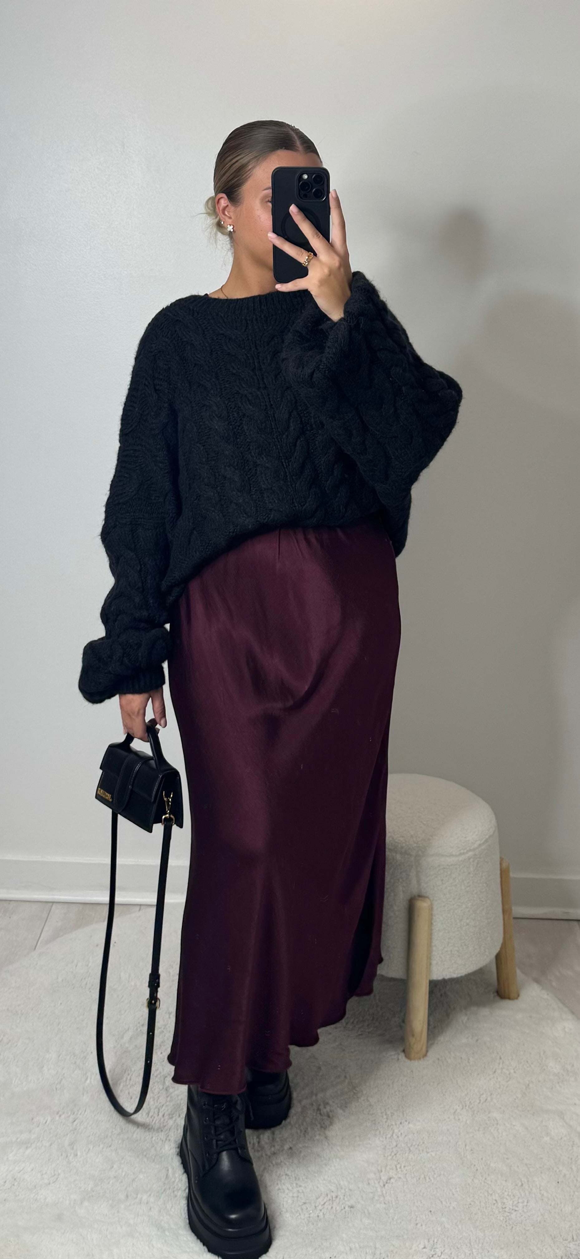 Jupe longue bordeaux