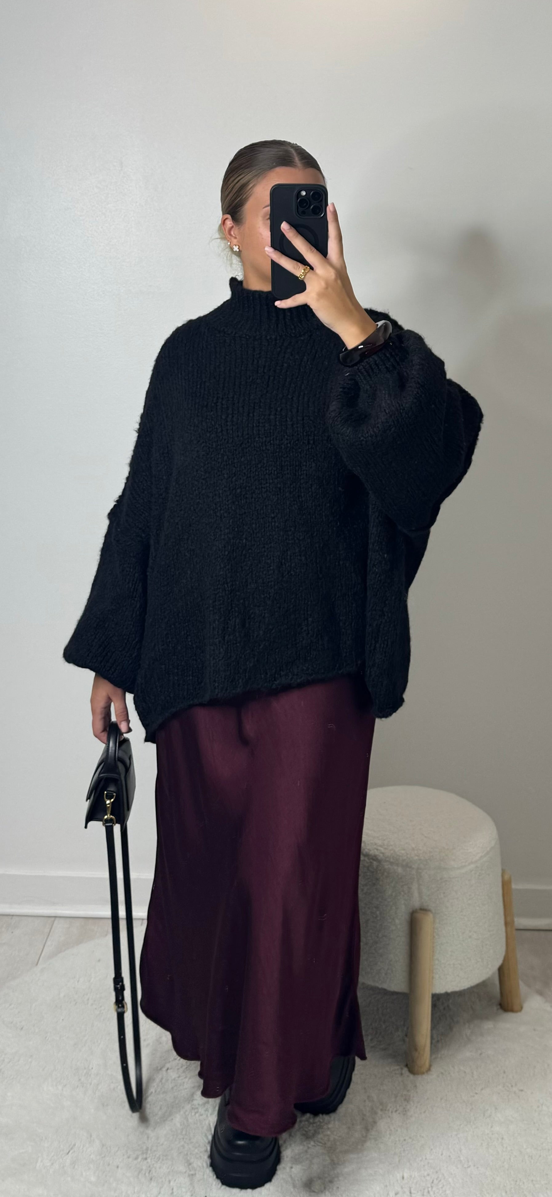 Jupe longue bordeaux