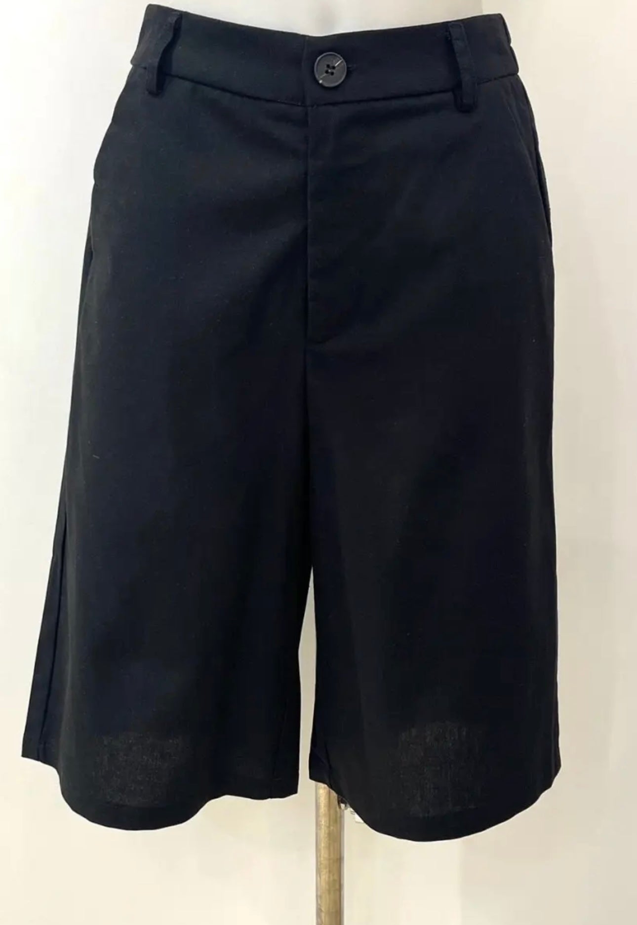 Ensemble en Lin bermuda - noir