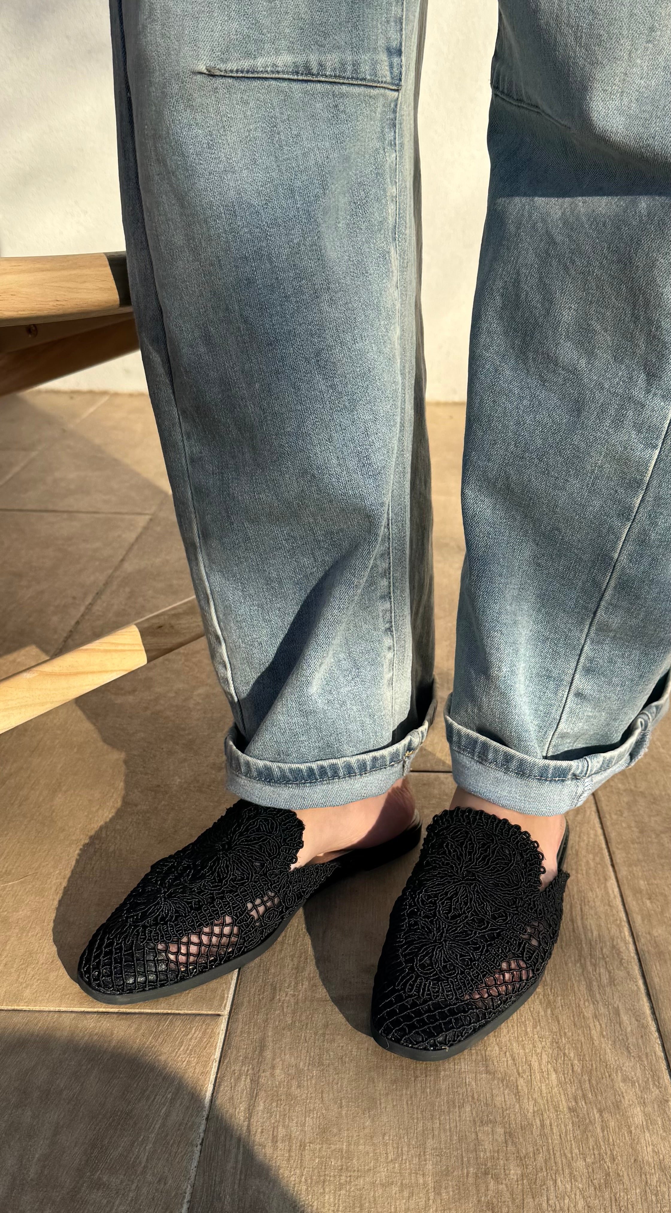 Mules ouvertes - noir