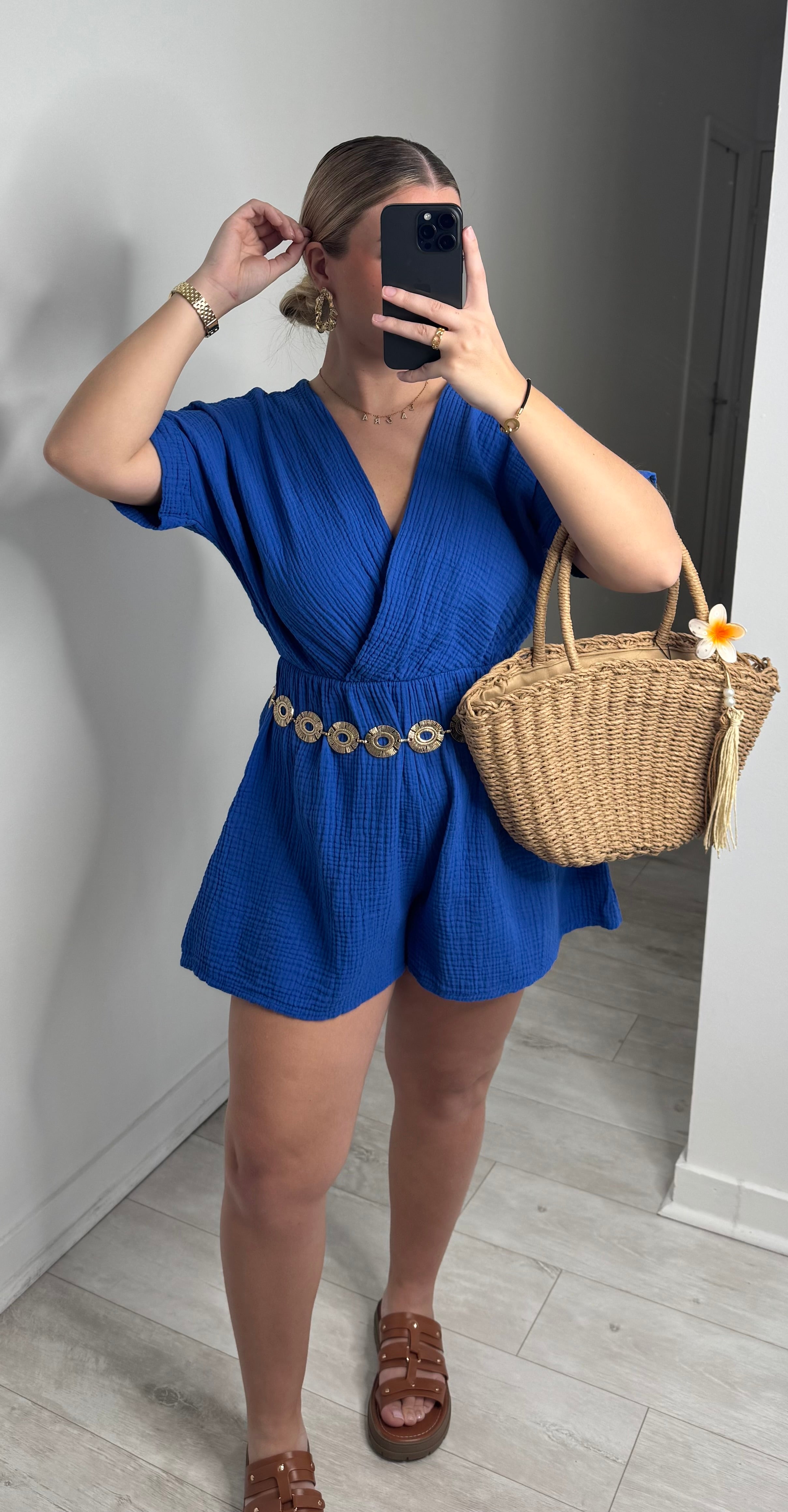 Combinaison short - bleu roi