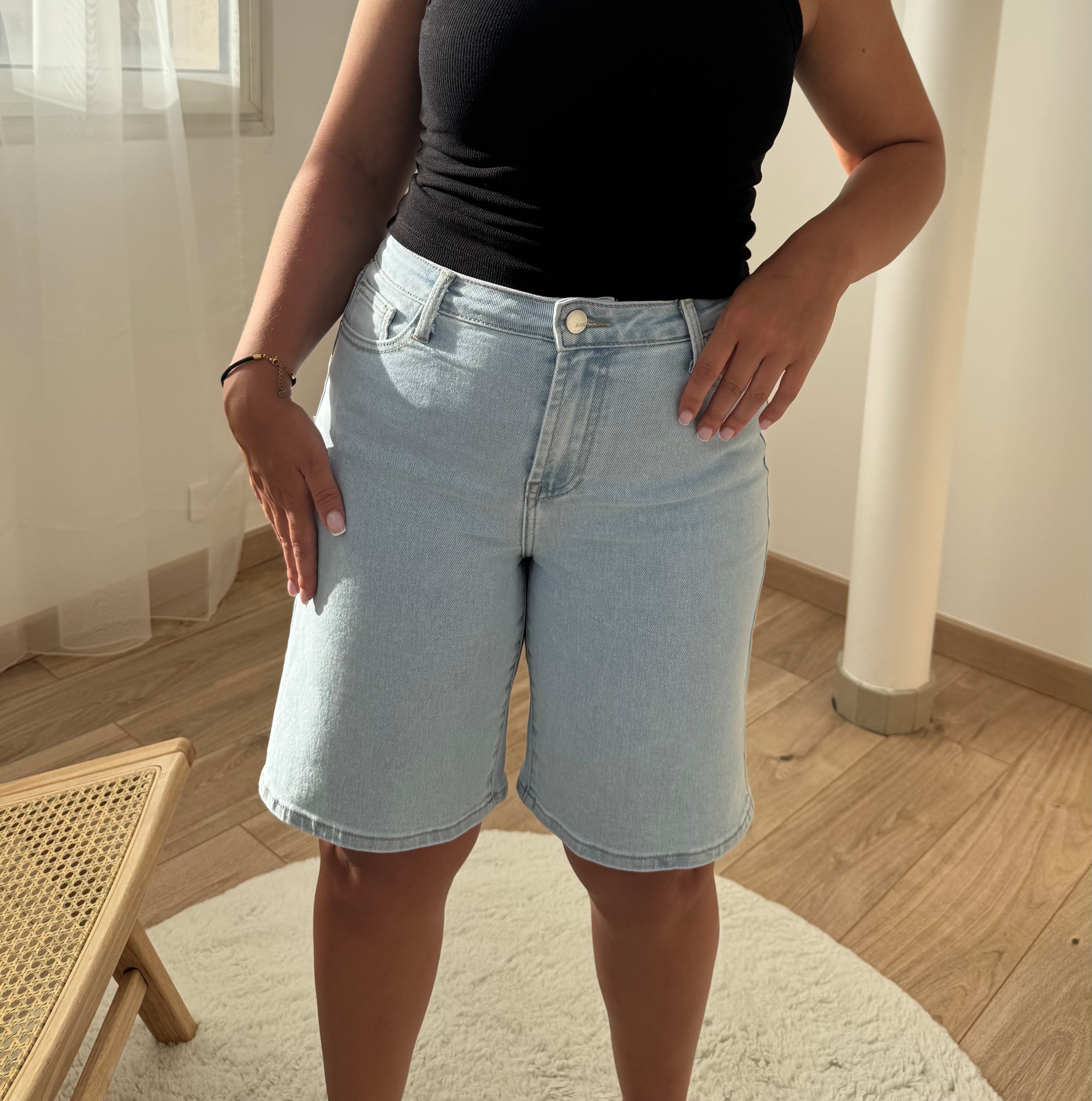 Bermuda en jean2 - bleu clair