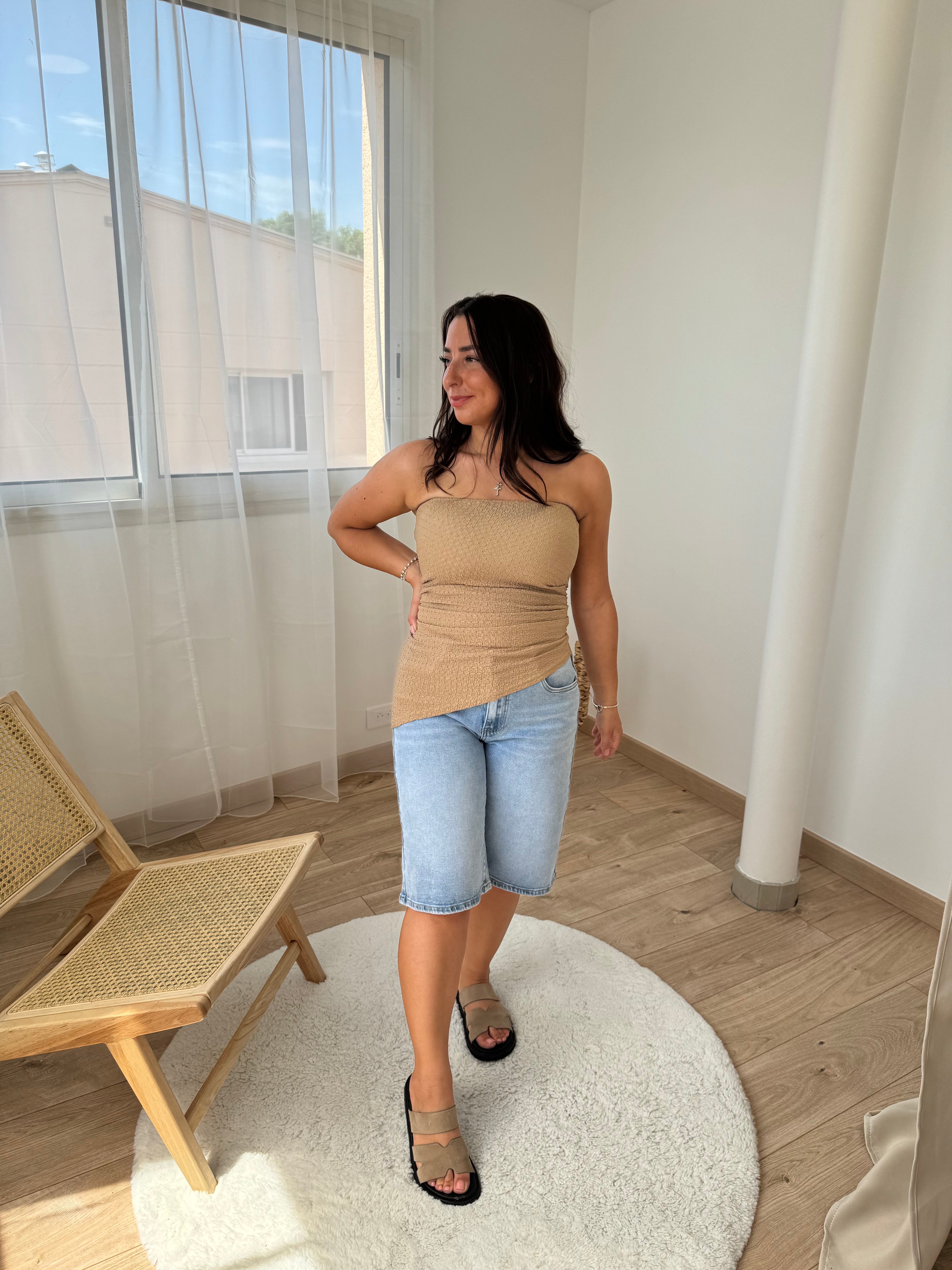 Top bustier asy - taupe