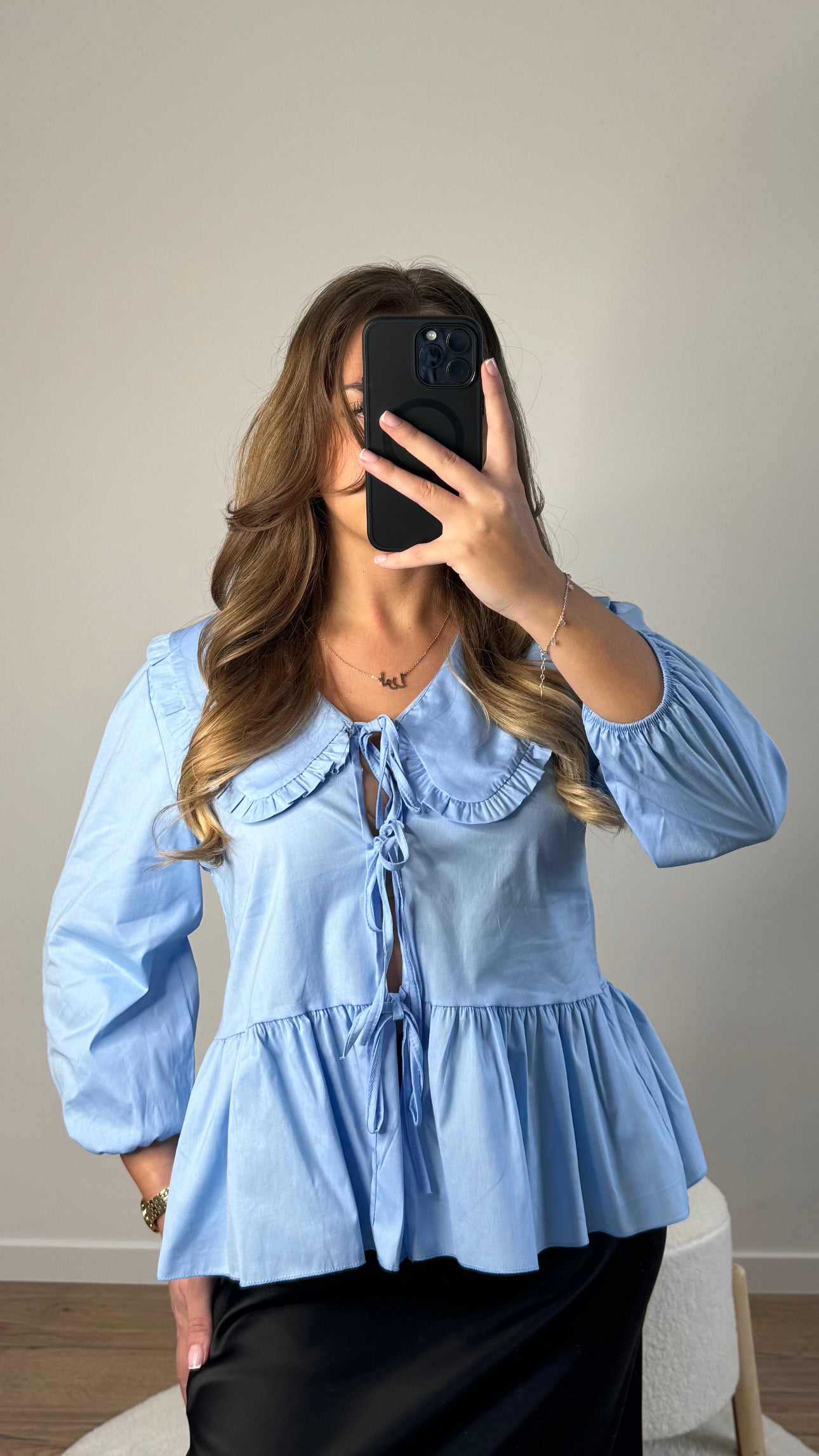 Blouse ANDRÉA bleue ciel