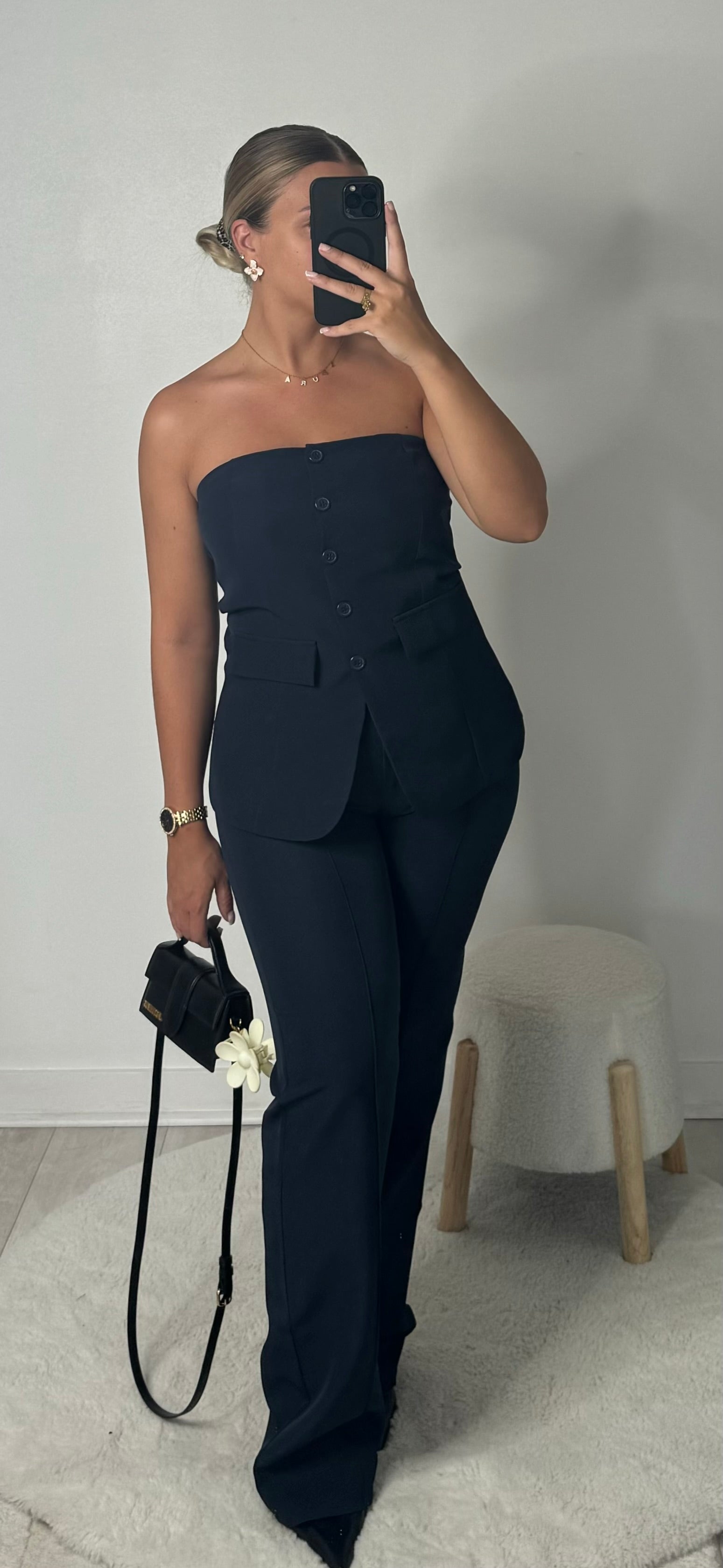 Pantalon tailleur bleu marine