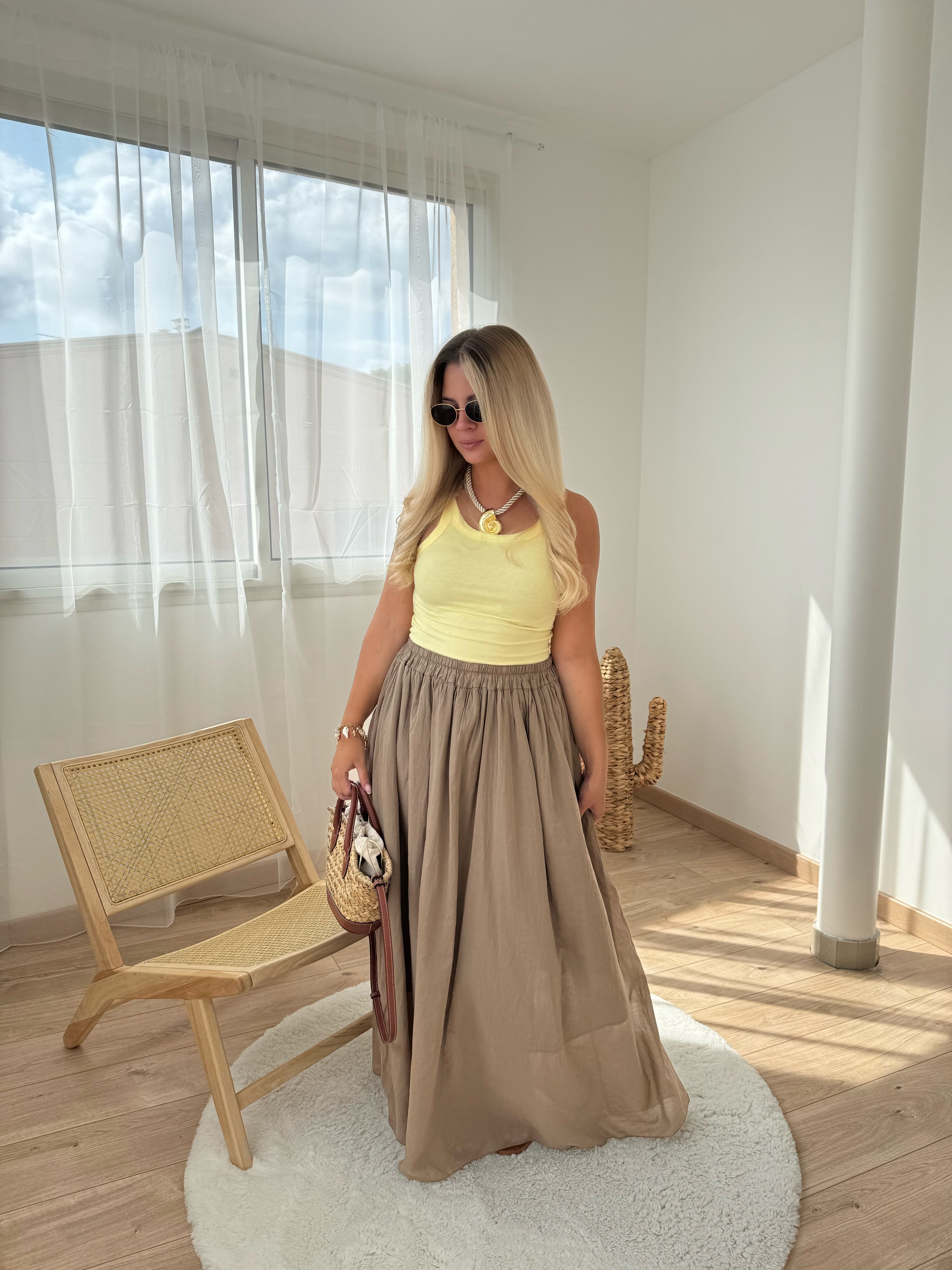 Jupe longue CASS - taupe