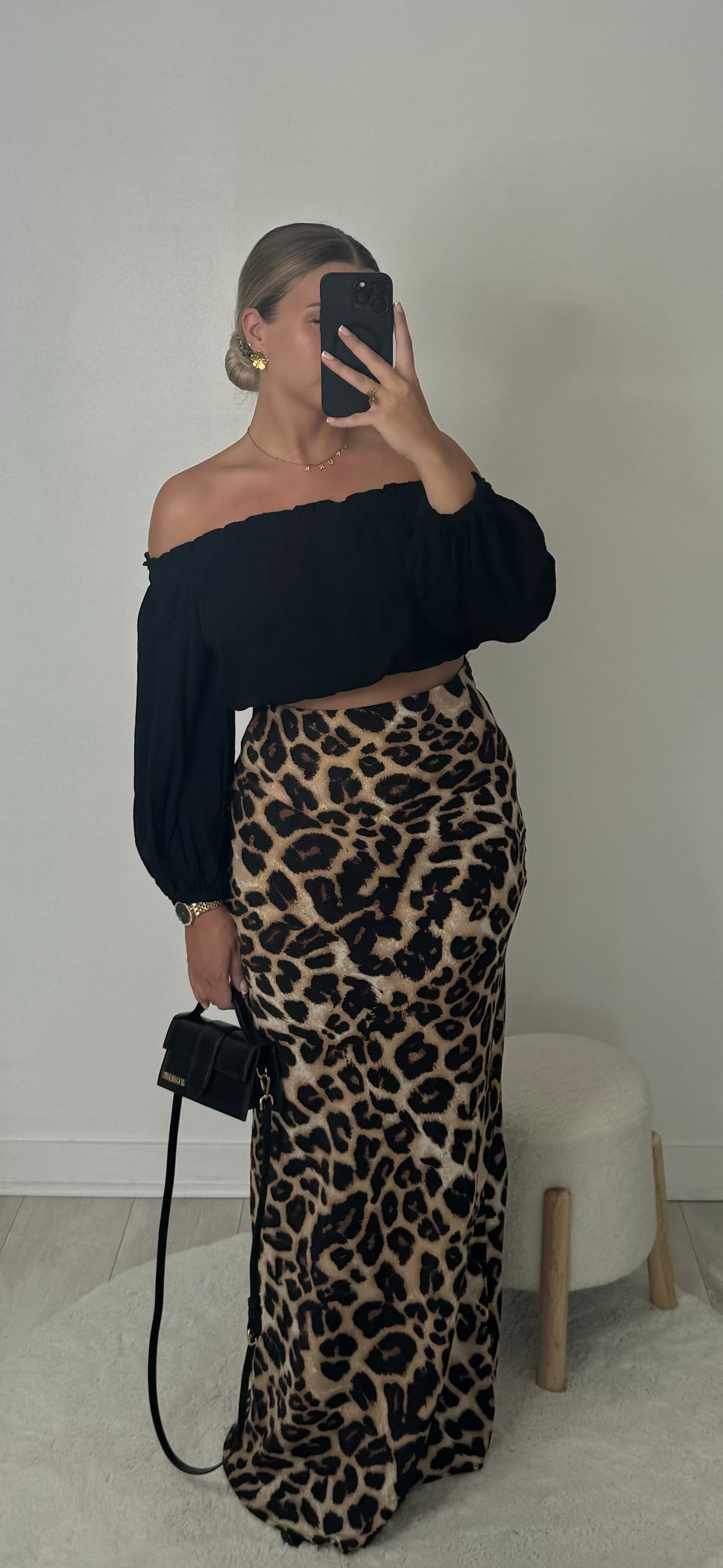 Jupe extra longue léopard