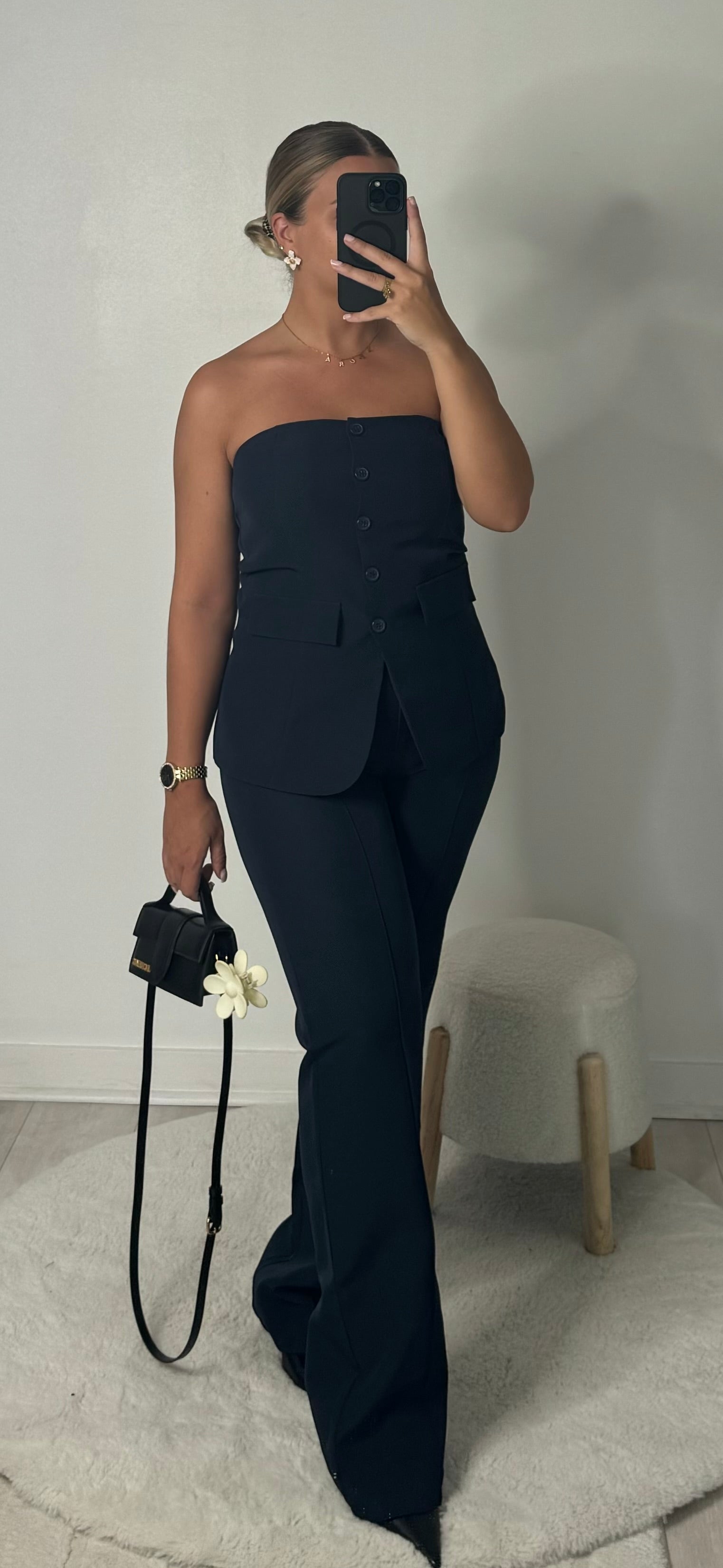 Pantalon tailleur bleu marine