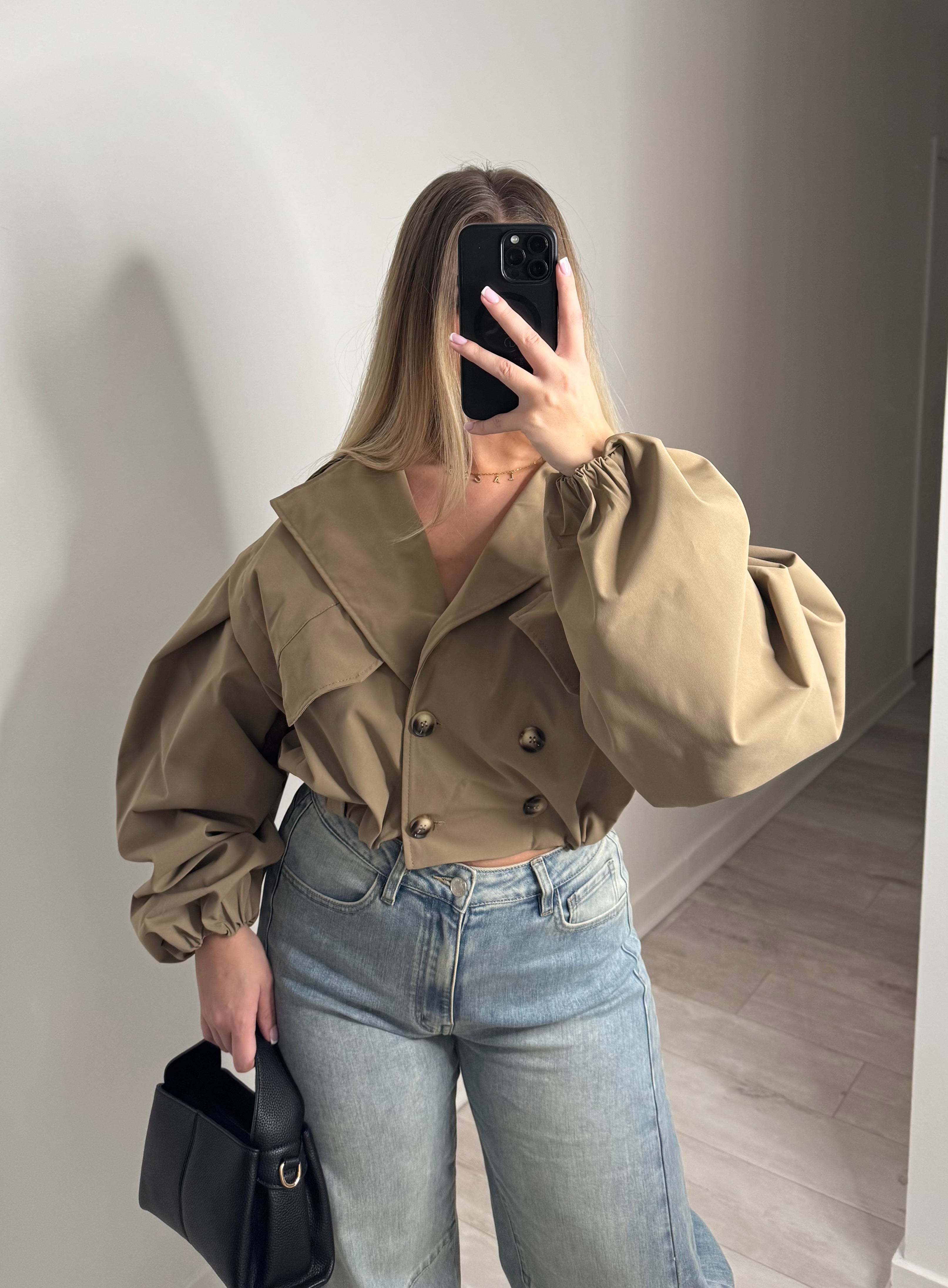 Trench court ballon - camel