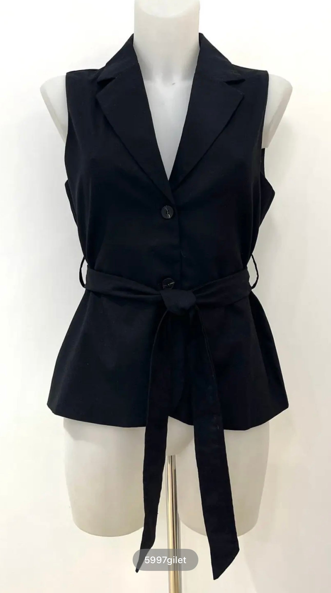 Ensemble en Lin bermuda - noir