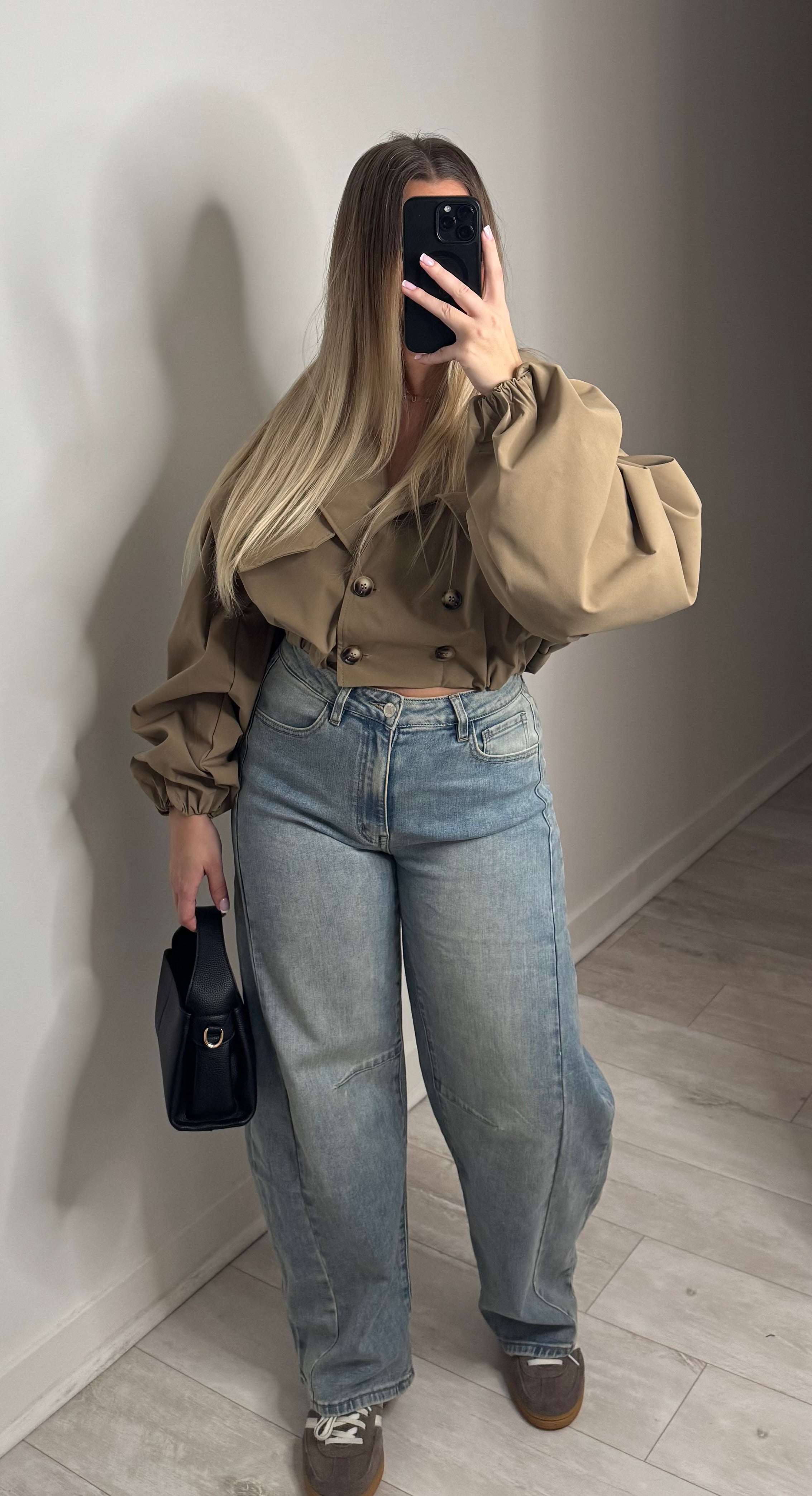 Trench court ballon - camel