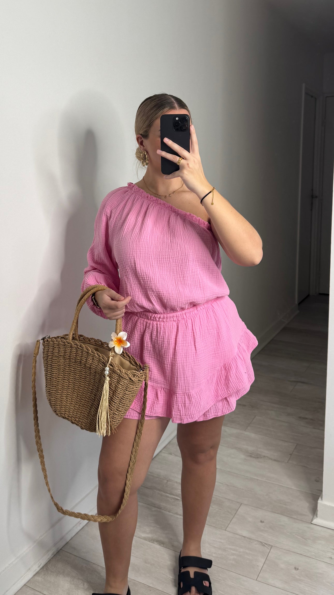 Combinaison jupe-short asy - rose