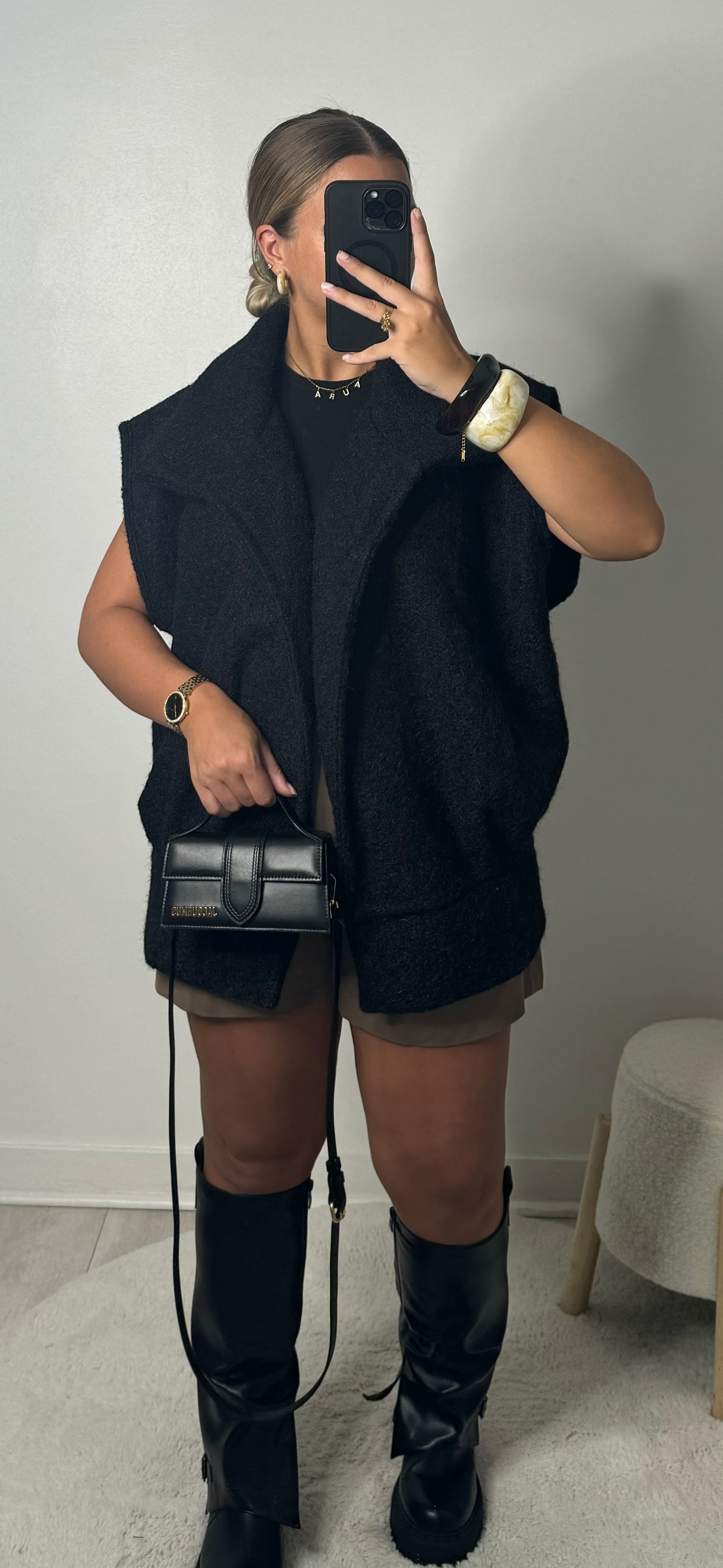 Veste sans manches ouverte