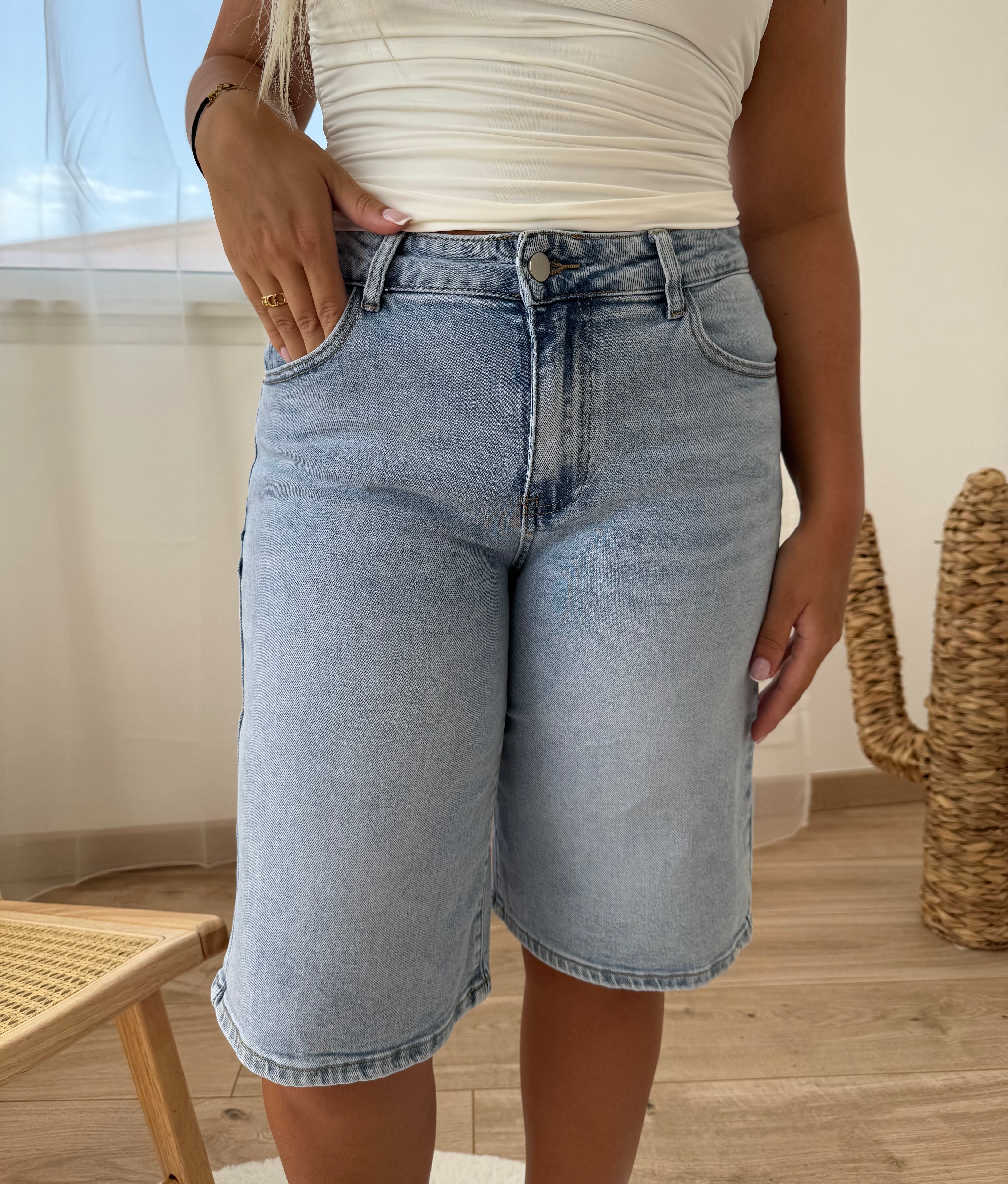 Bermuda en jean - bleu