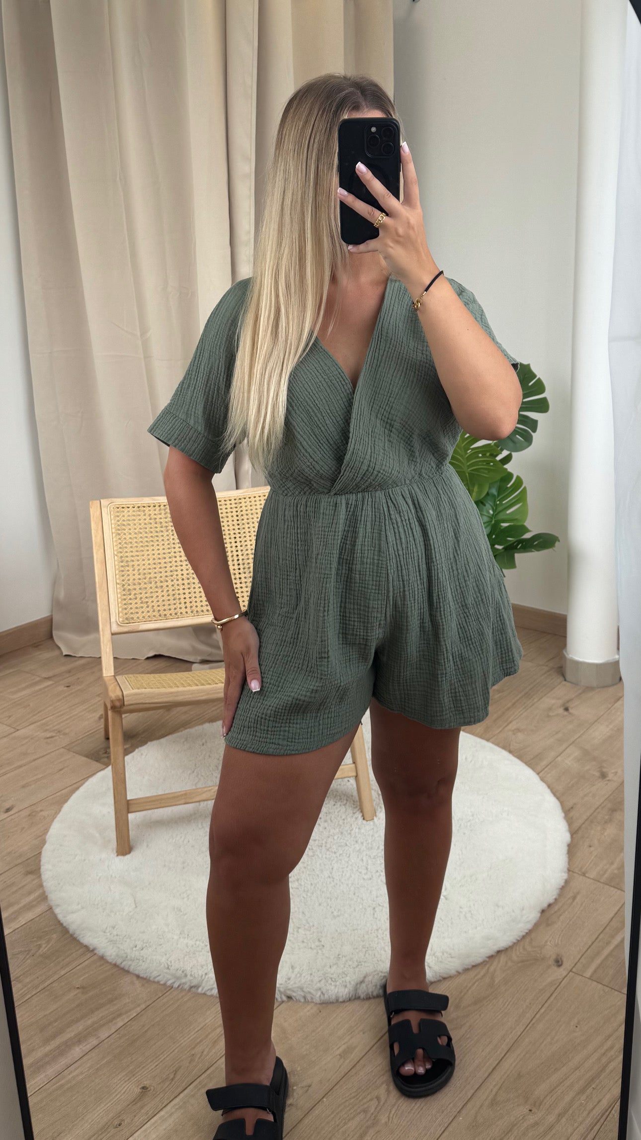 Combinaison short - kaki