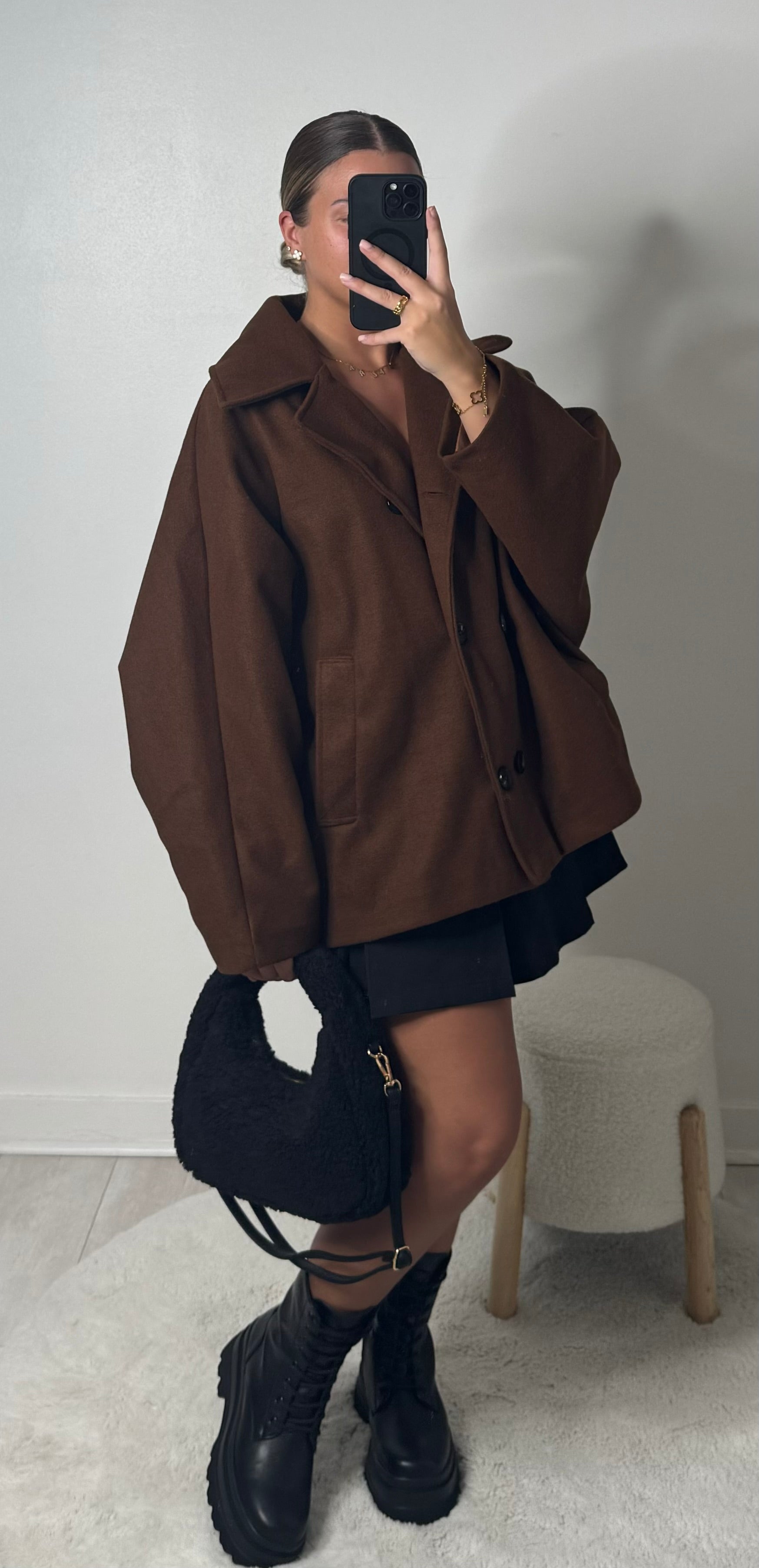 Manteau blazer choco
