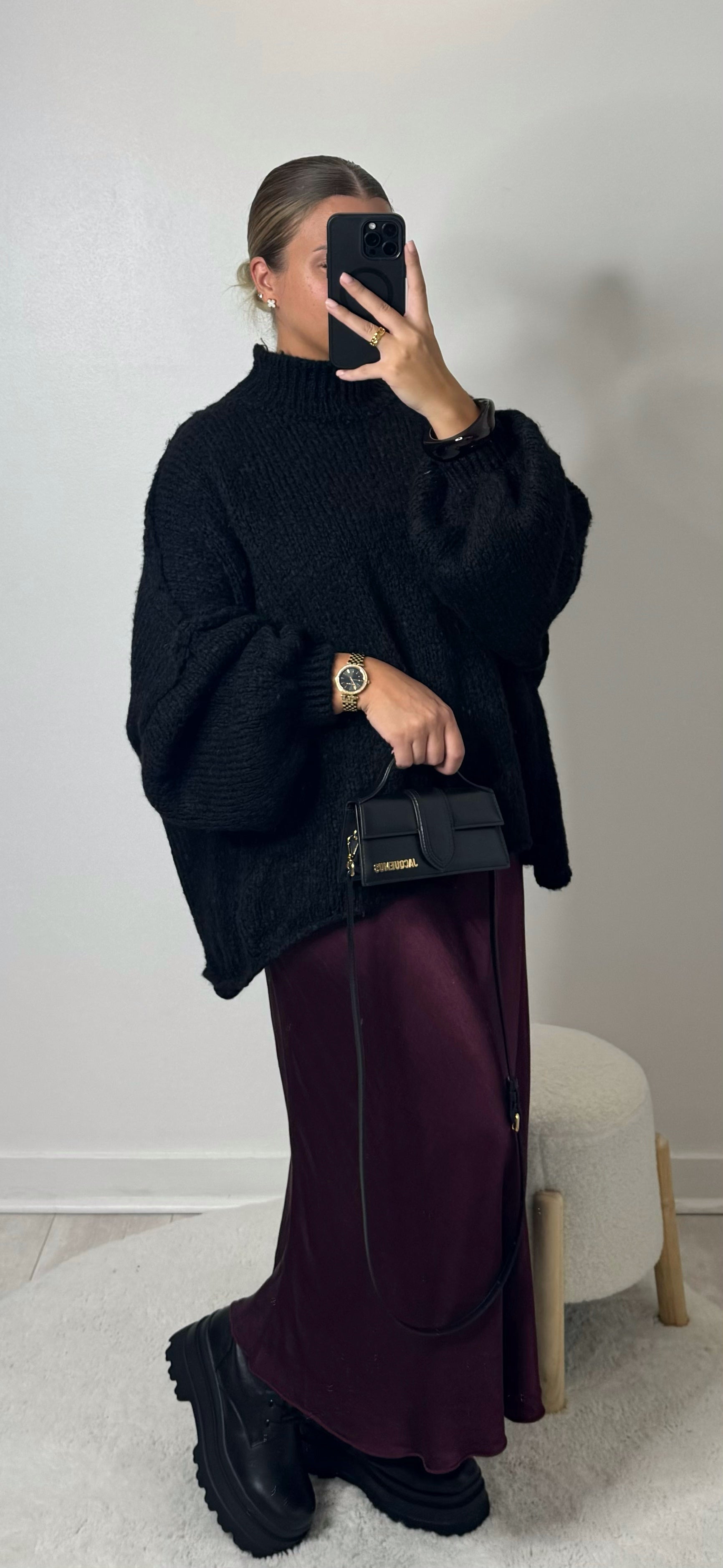 Jupe longue bordeaux