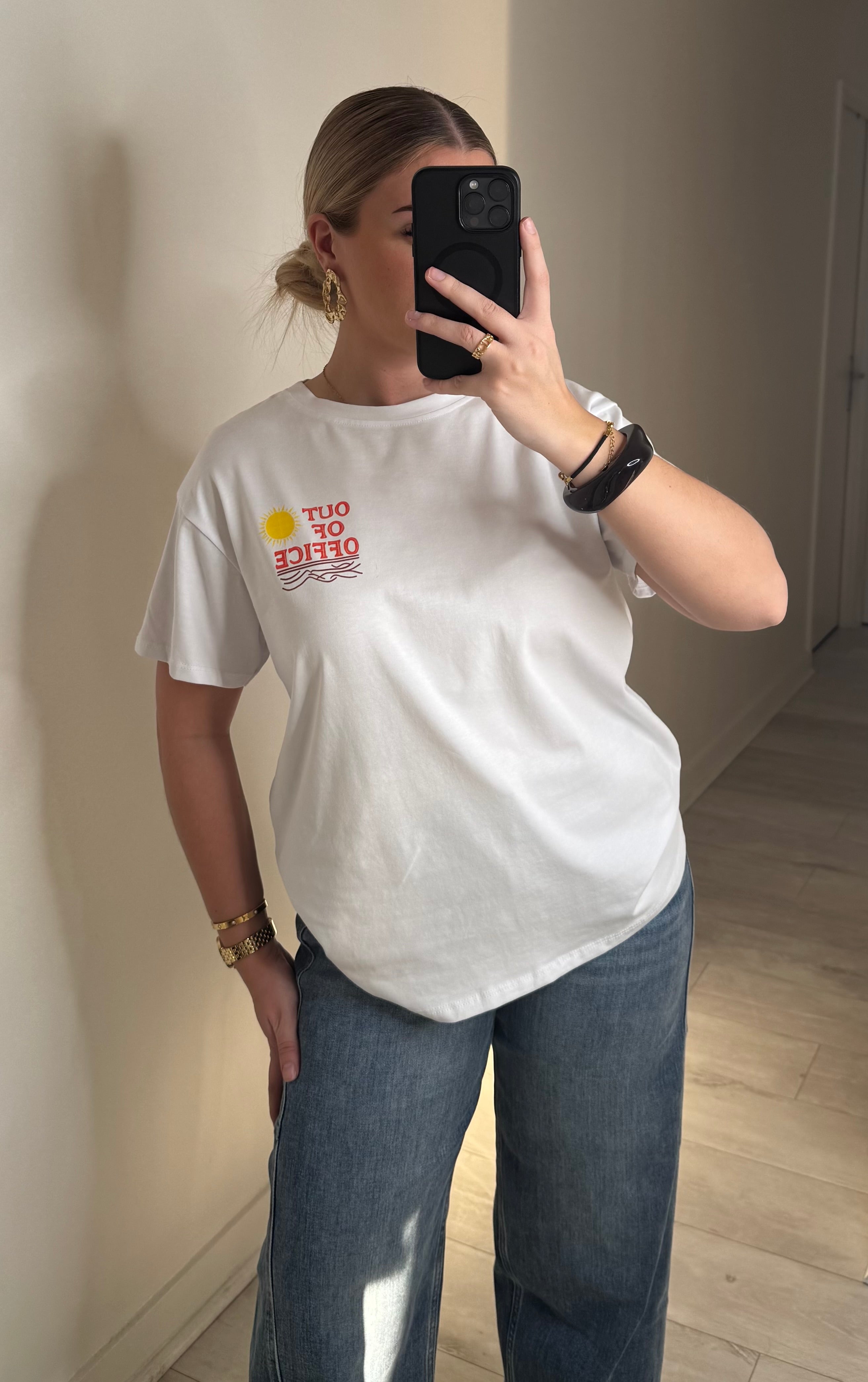 T-shirt OUT OF OFFICE - blanc