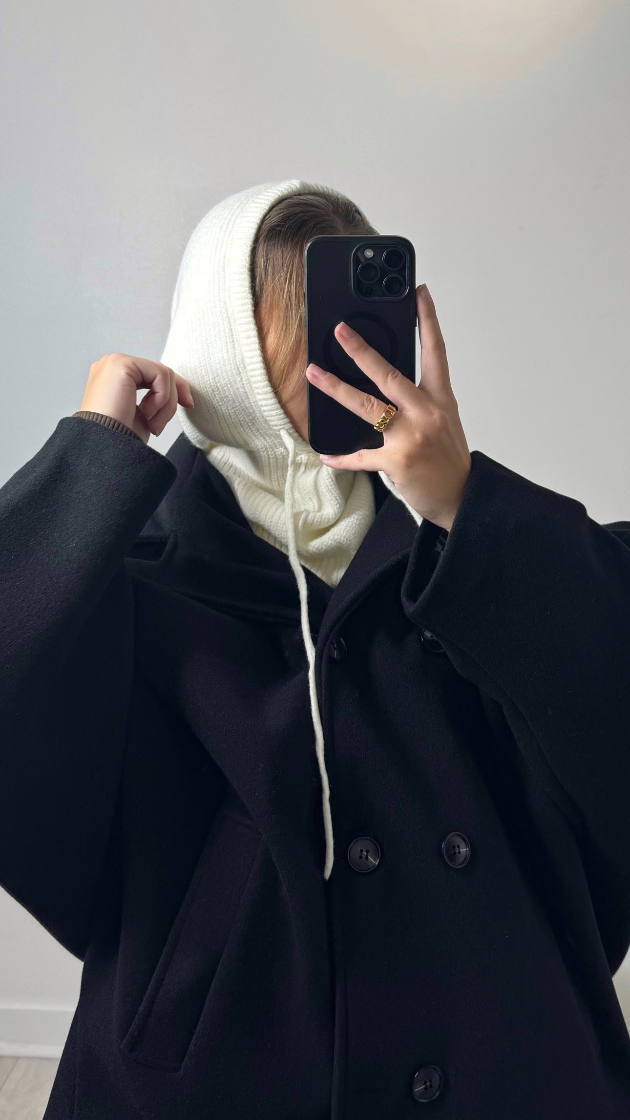 Cagoule blanc cassé