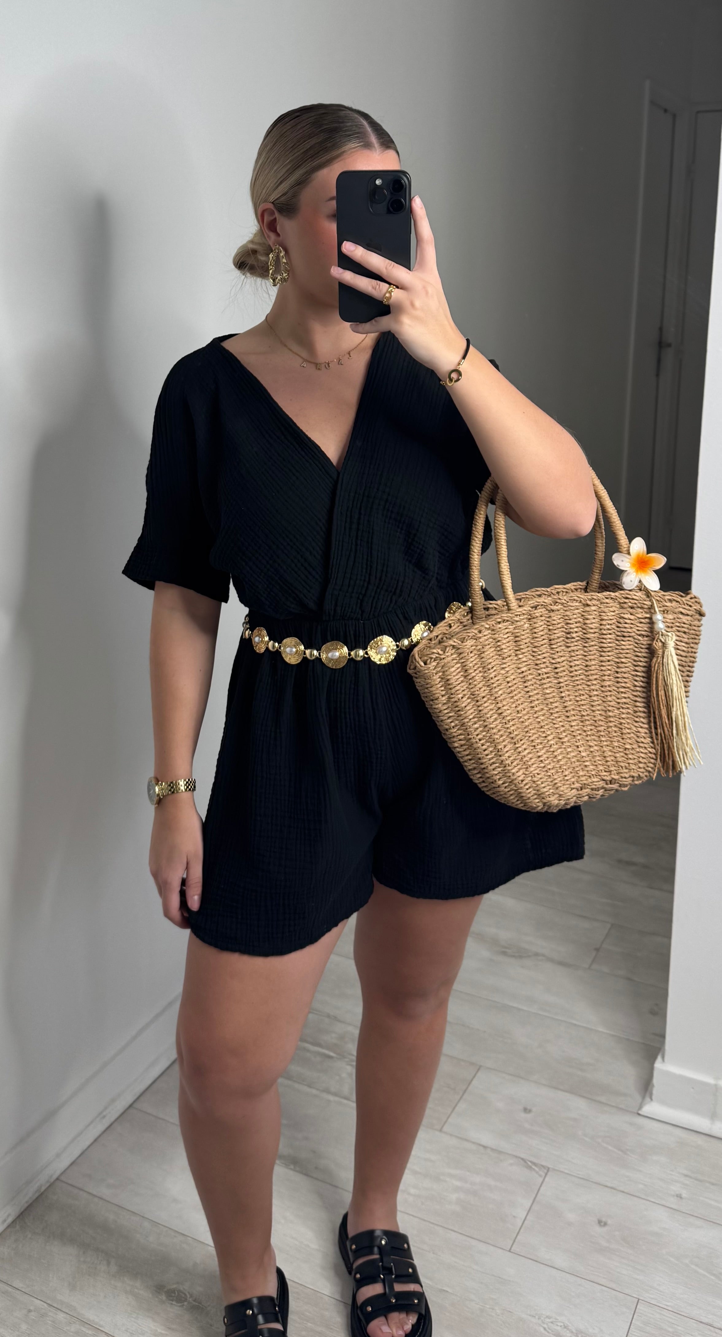 Combinaison short - noir