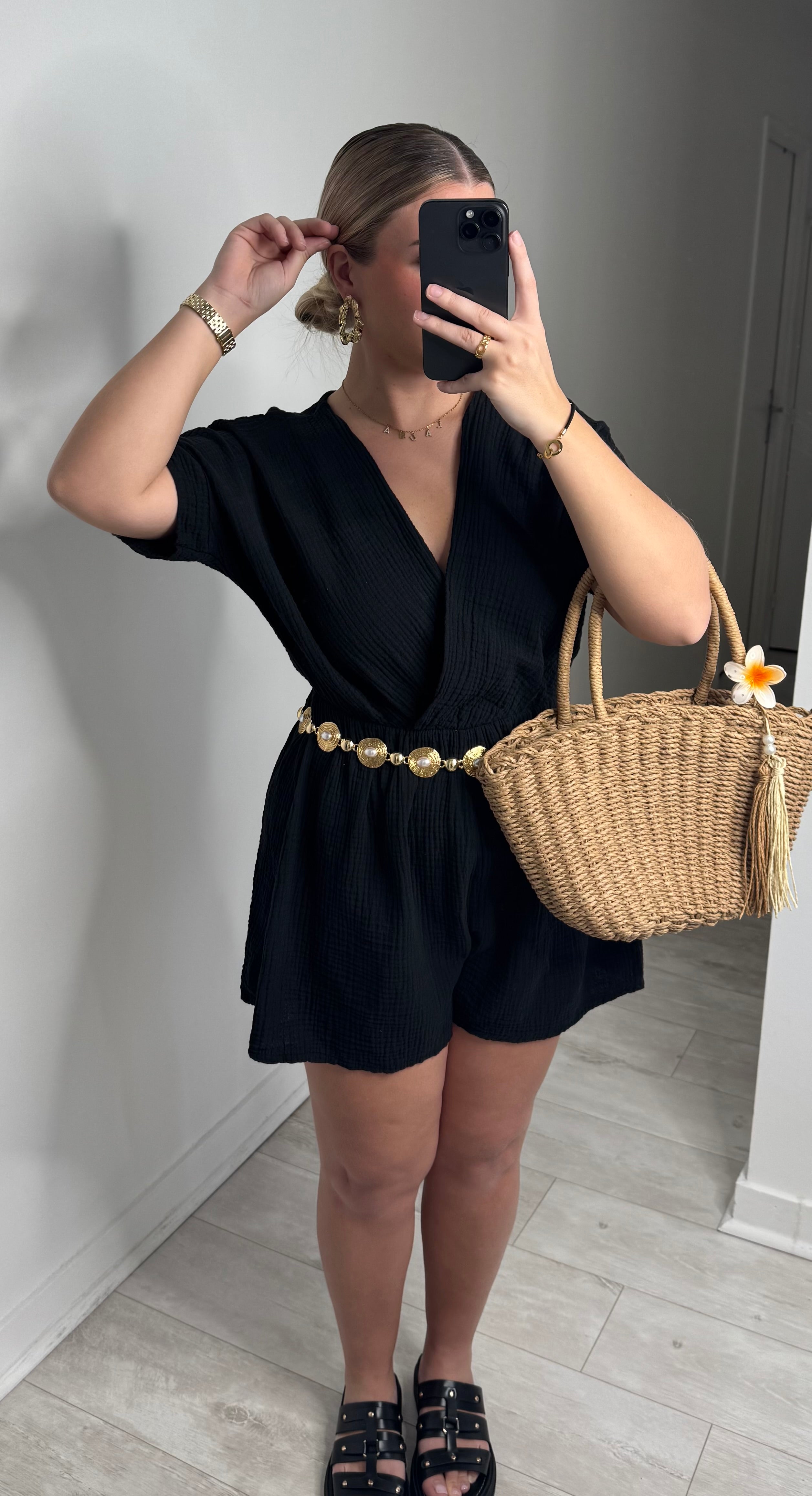 Combinaison short - noir