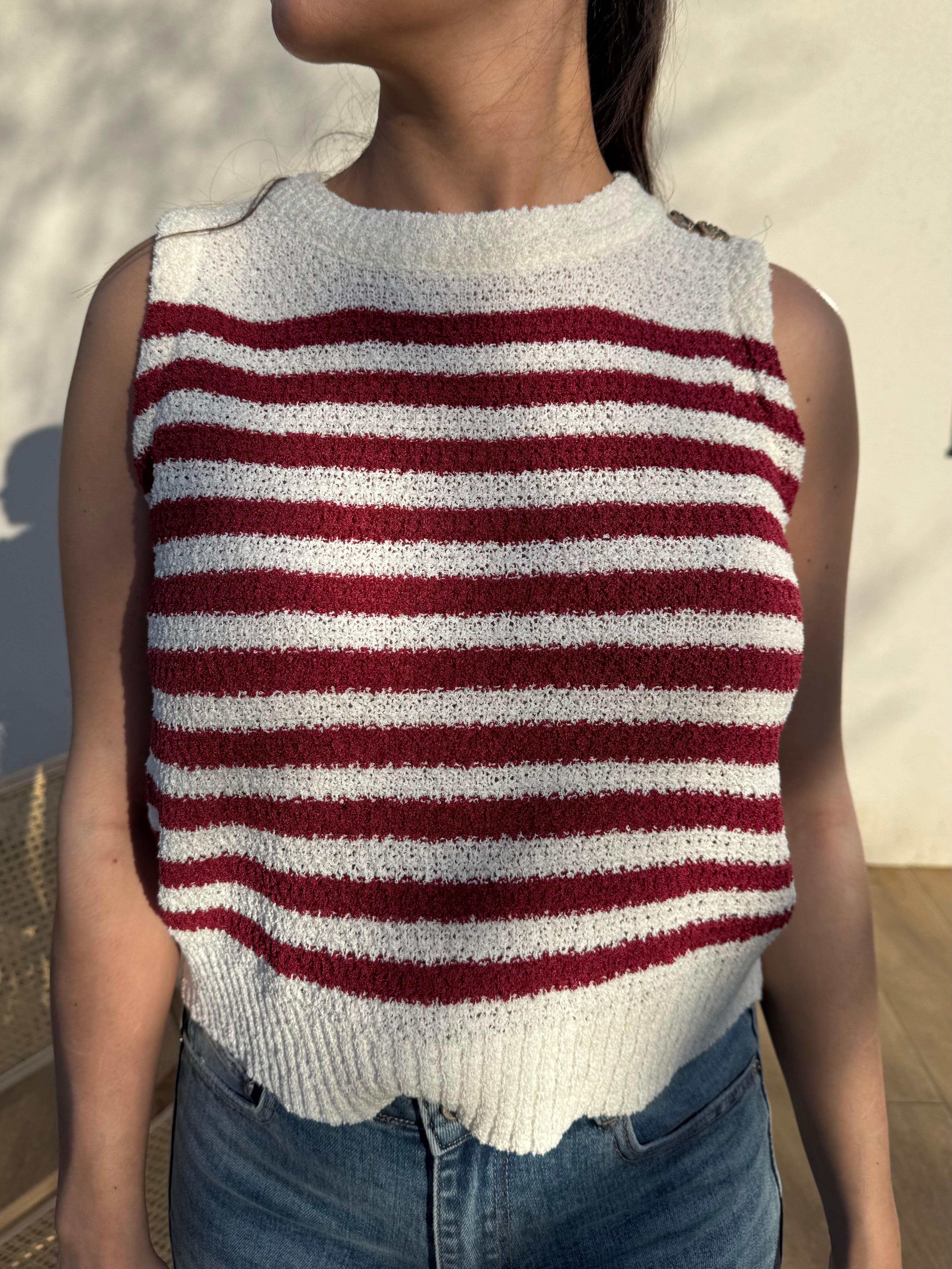Top tricot - rouge