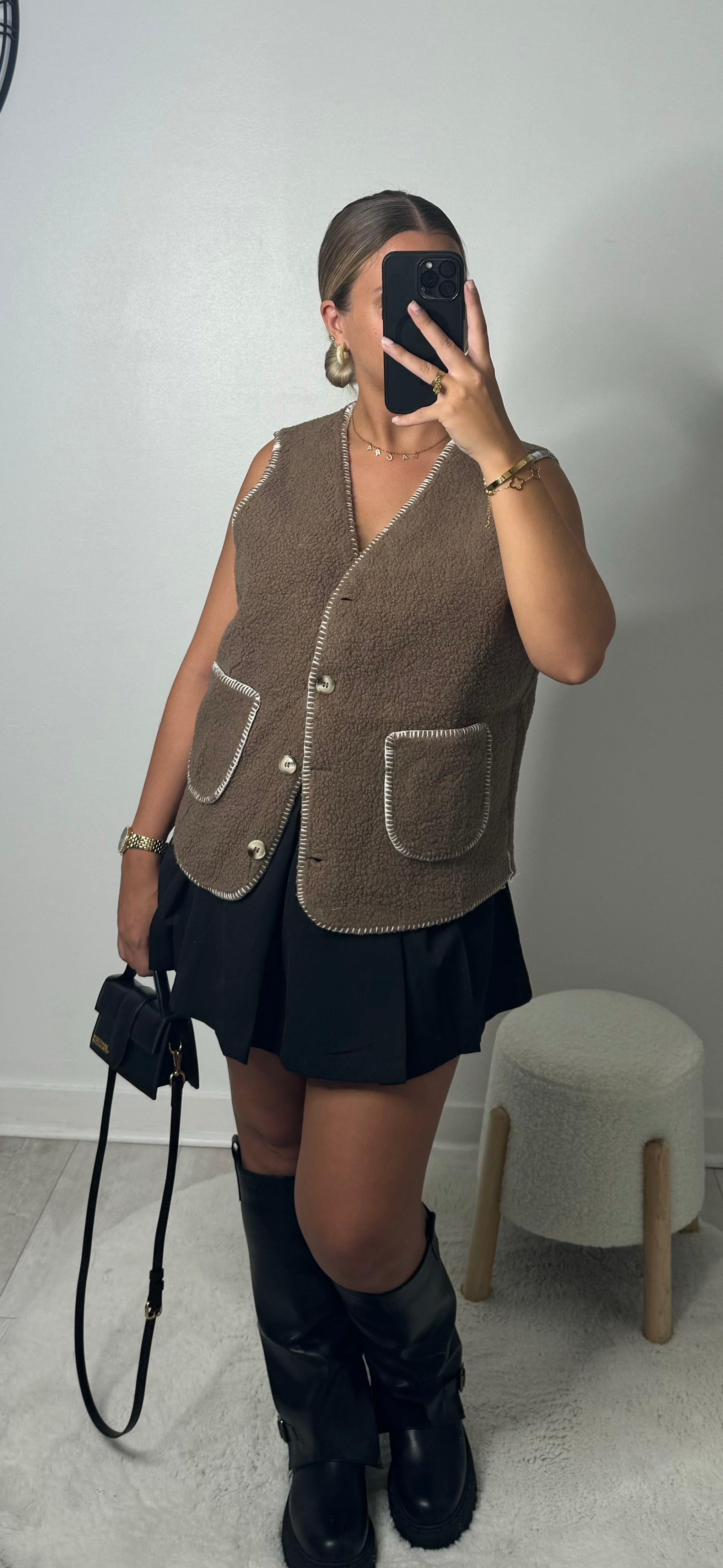 Gilet TEDY taupe
