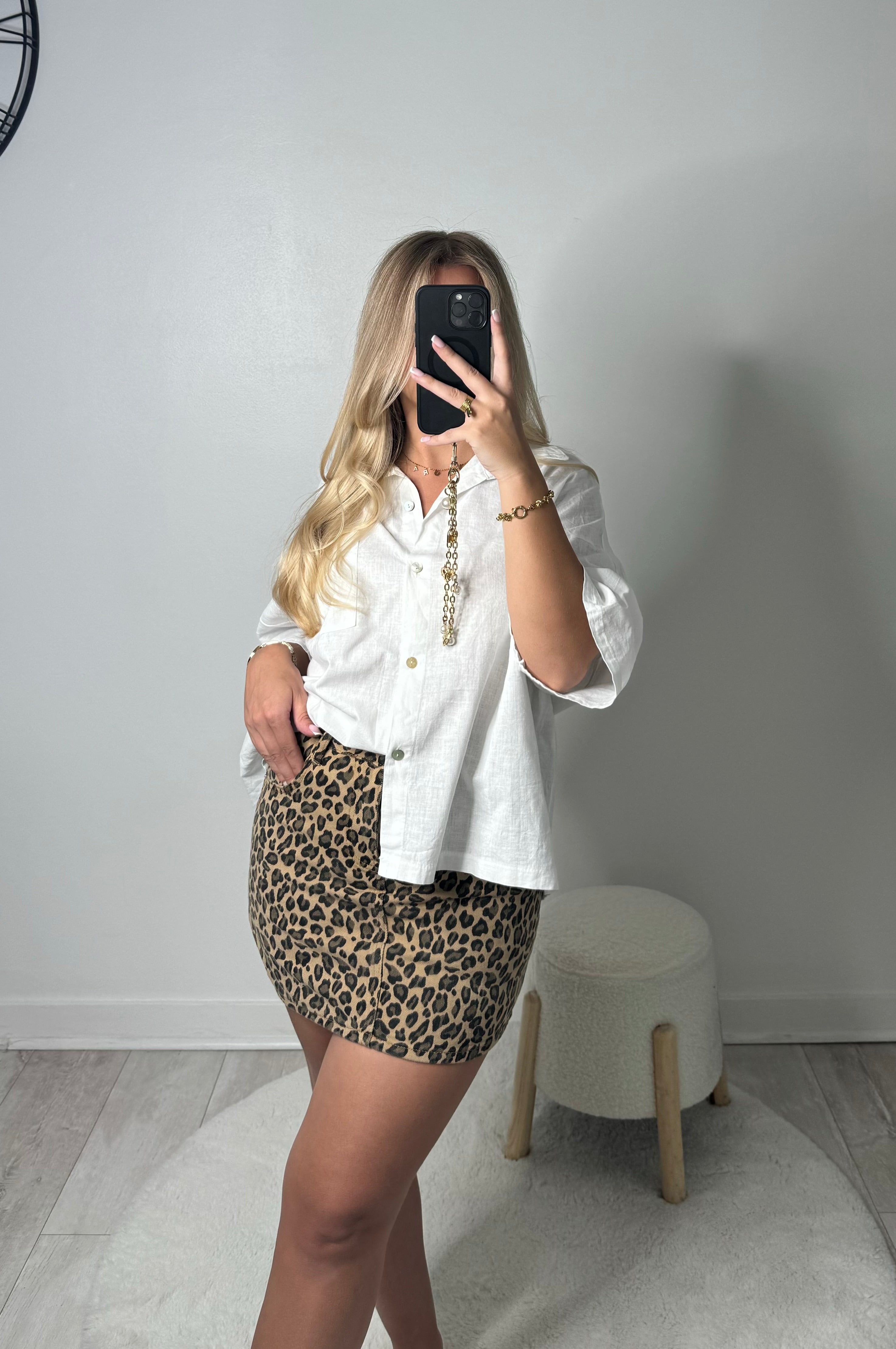 Jupe short leopard sale