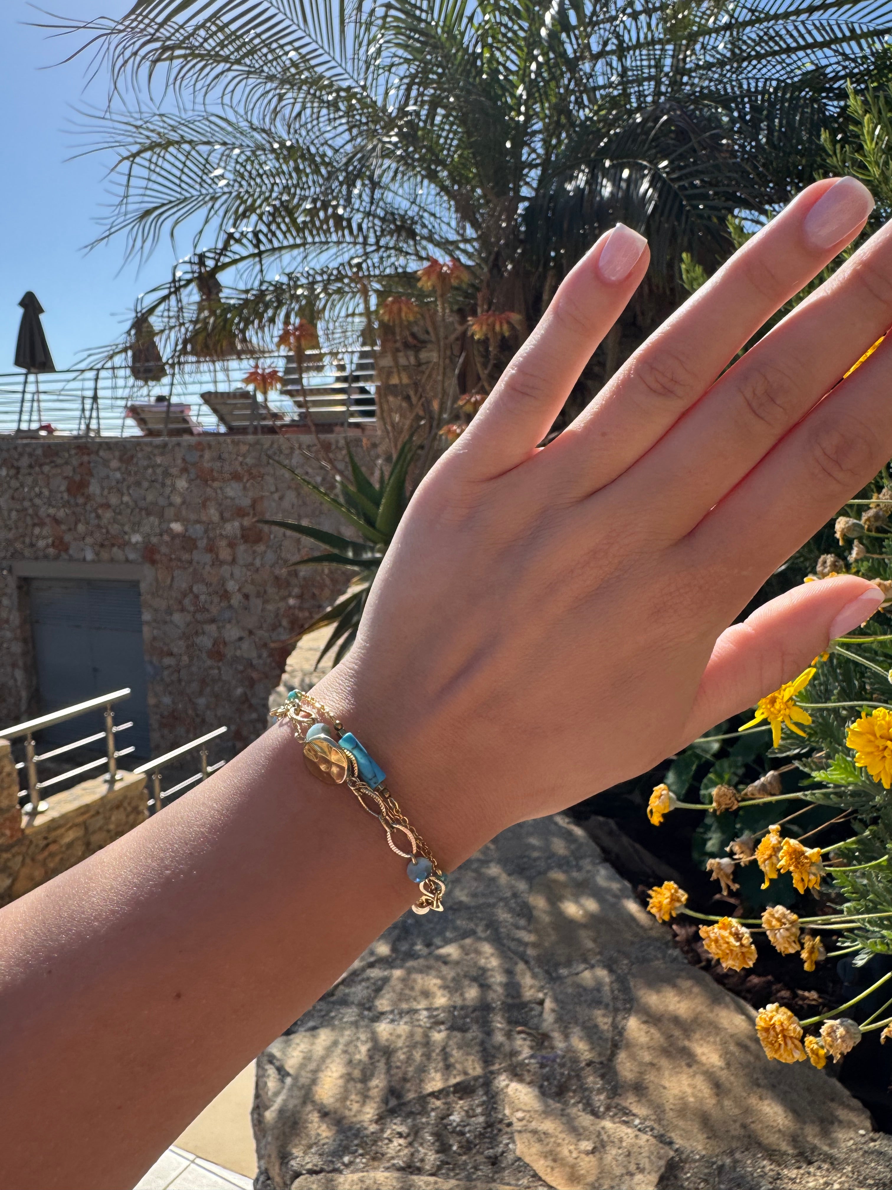 Bracelet crête - bleu