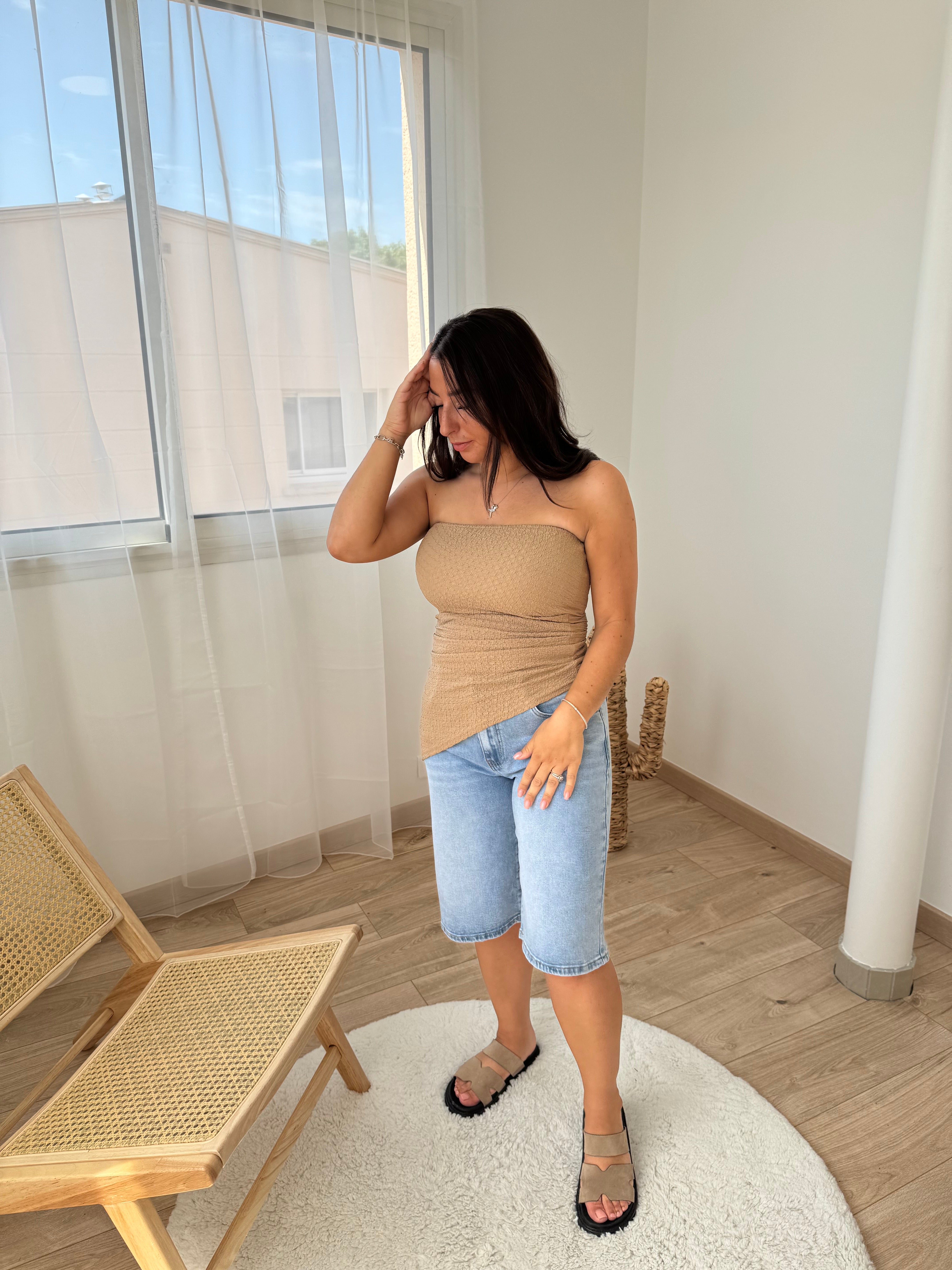 Bermuda en jean - bleu